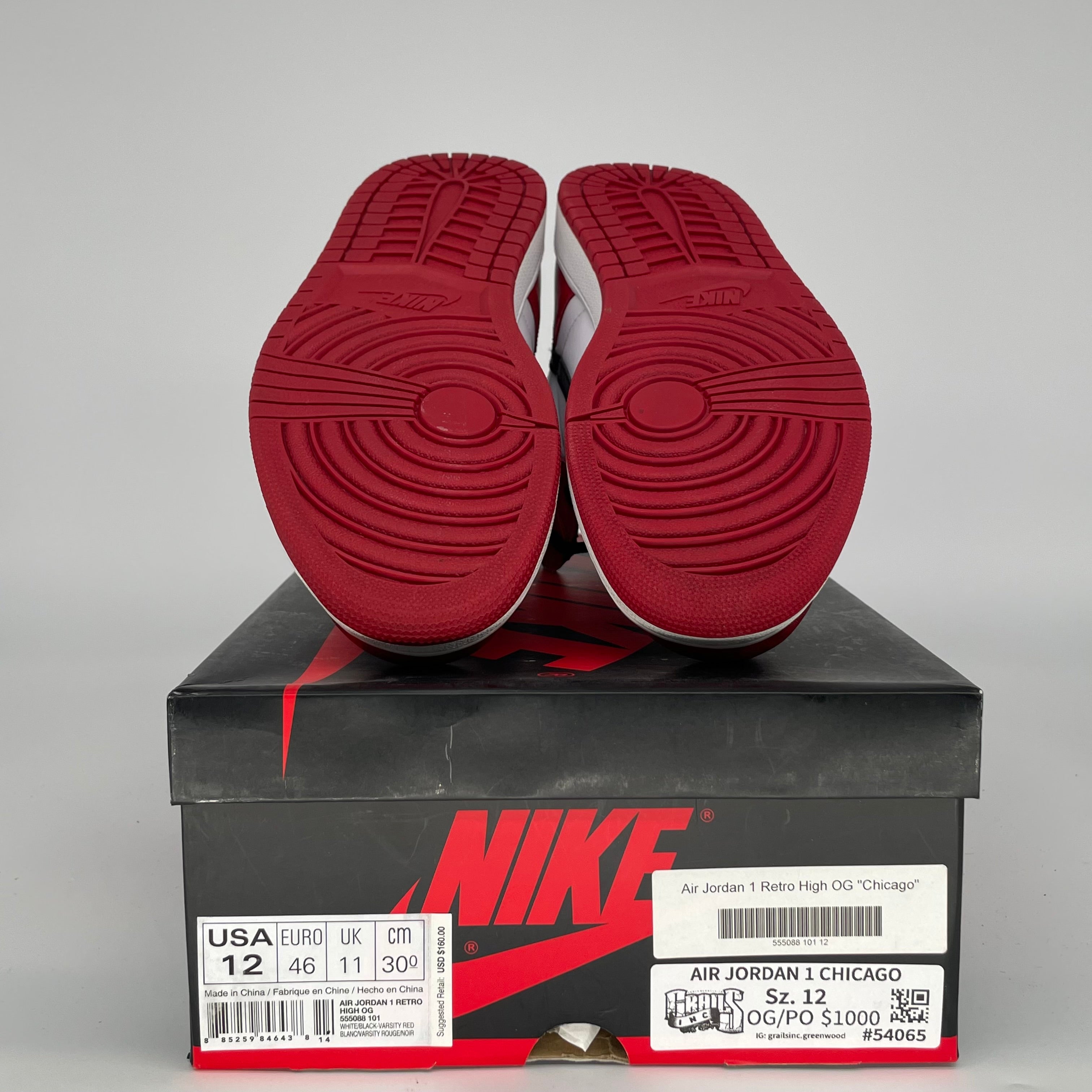 AIR JORDAN 1 CHICAGO (2015) SIZE 12/13.5W 555088-101