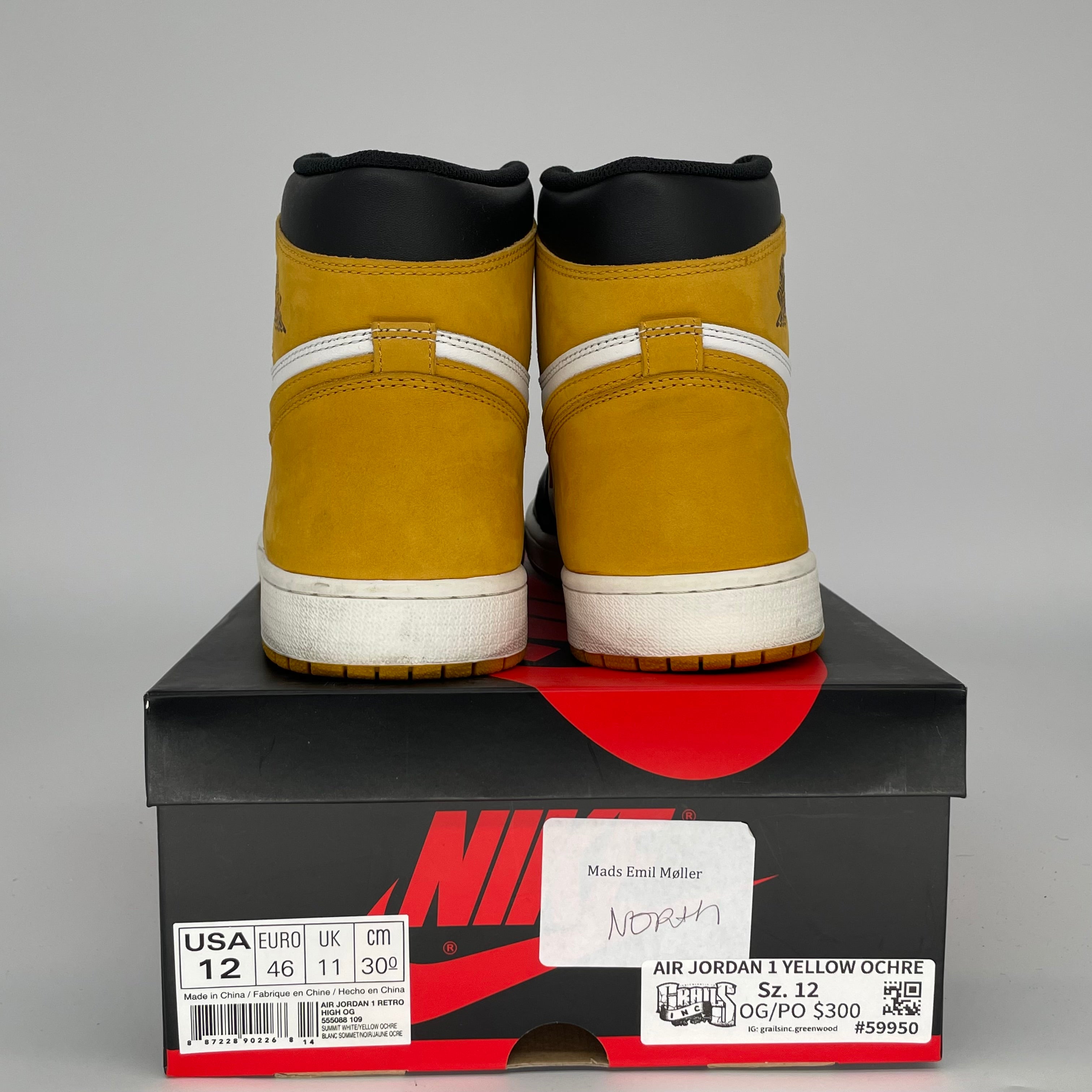 AIR JORDAN 1 YELLOW OCHER SIZE 12/13.5W 555088-109