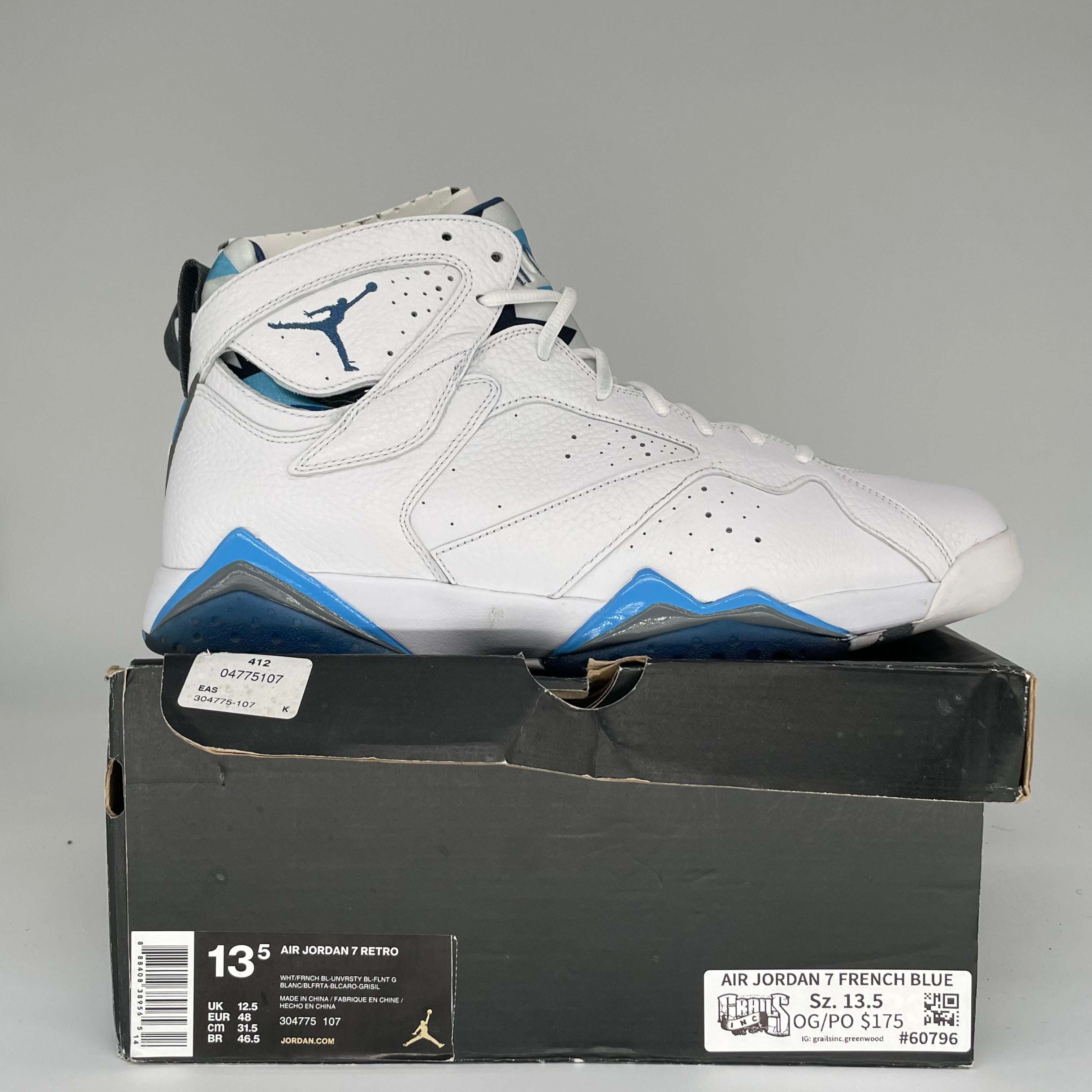 AIR JORDAN 7 FRENCH BLUE SIZE 13.5/15W 304775-107