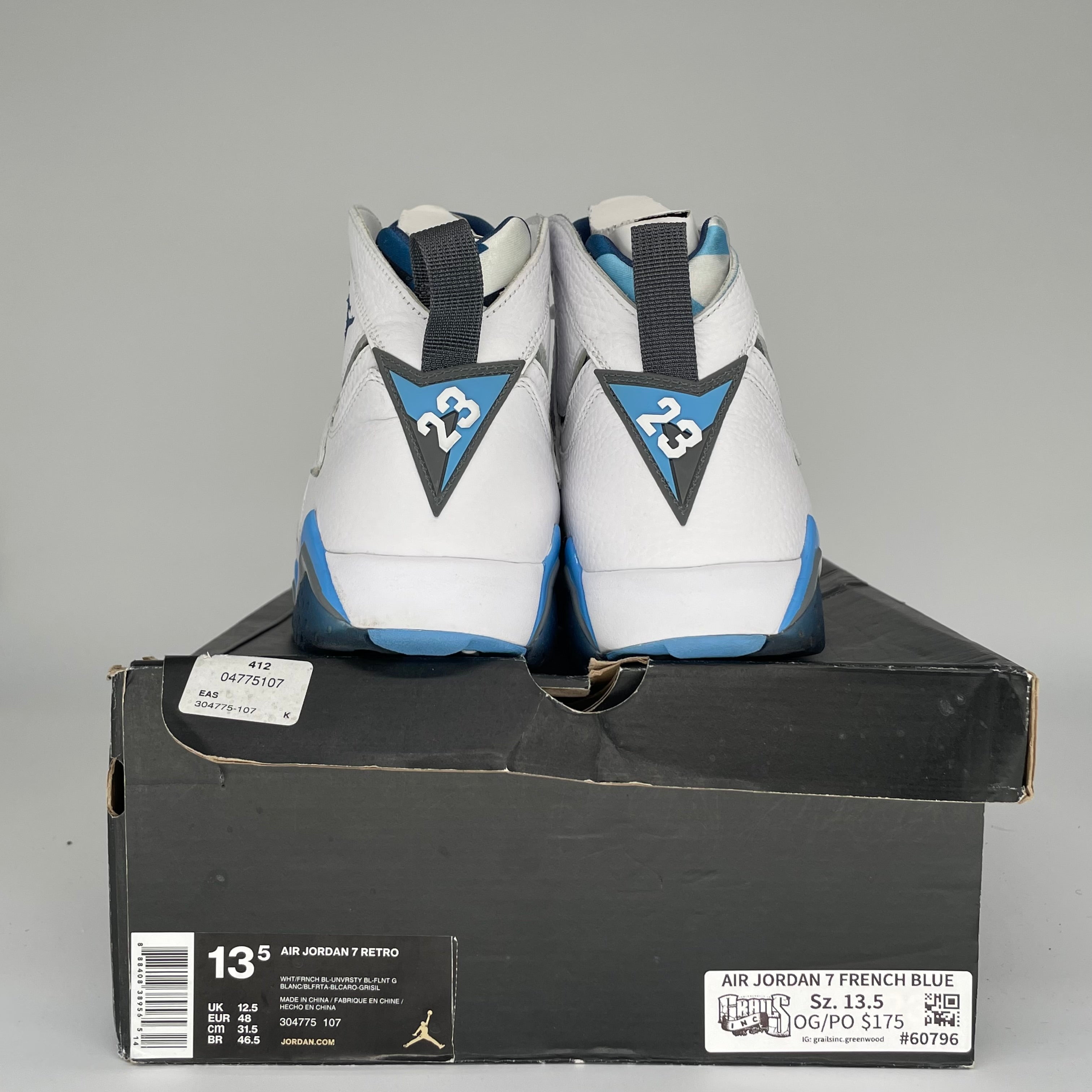 AIR JORDAN 7 FRENCH BLUE SIZE 13.5/15W 304775-107