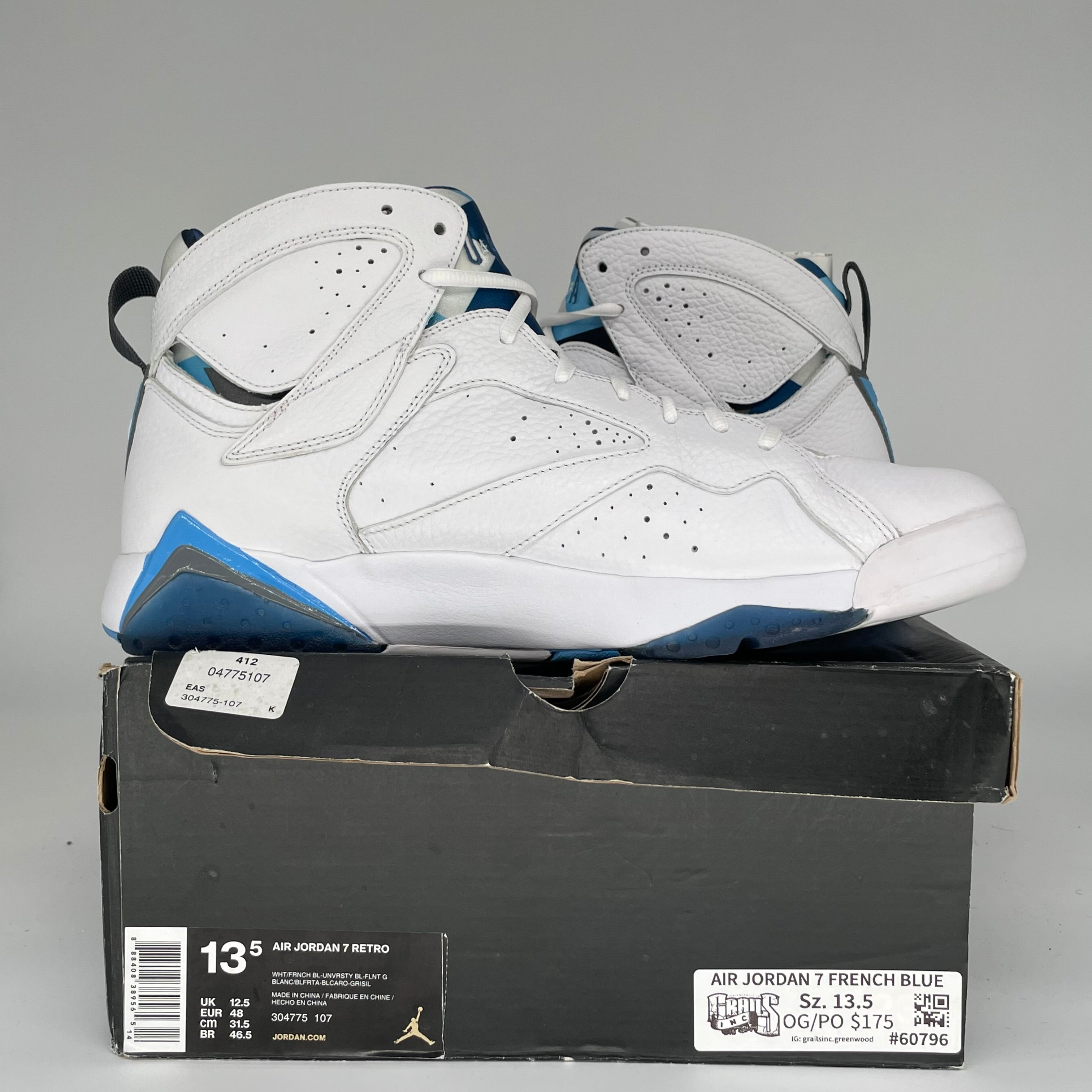 AIR JORDAN 7 FRENCH BLUE SIZE 13.5/15W 304775-107