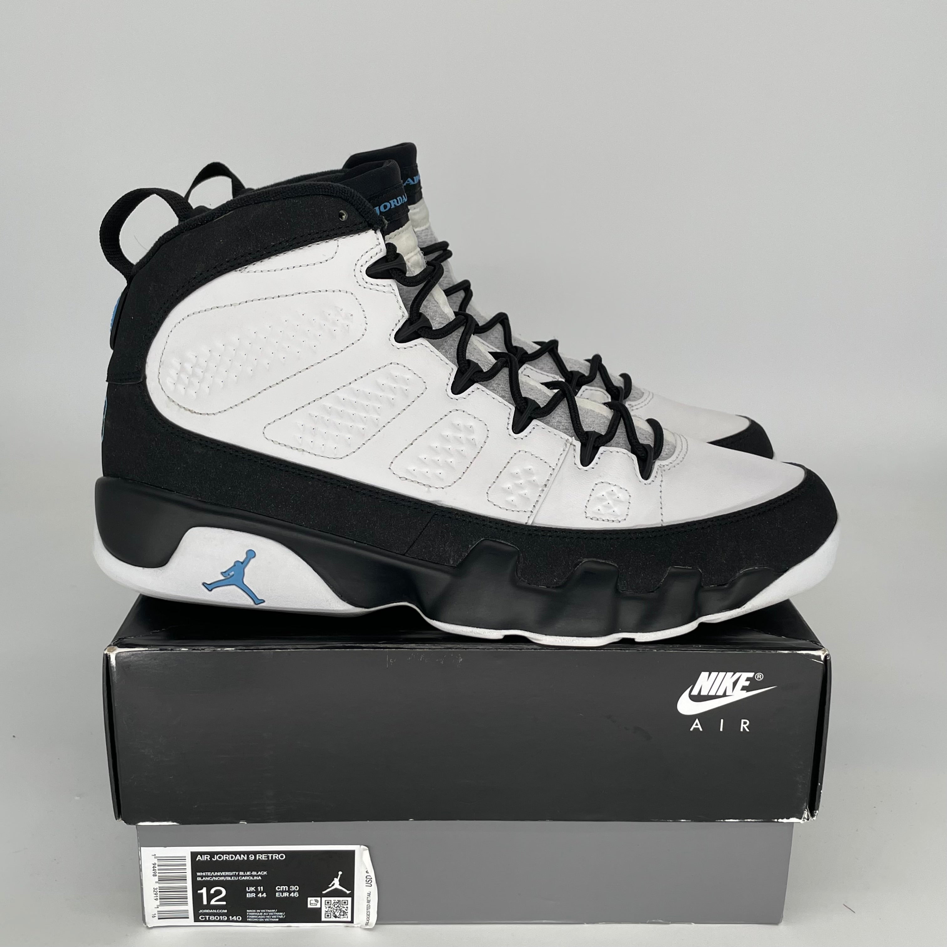 AIR JORDAN 9 UNIVERSITY BLUE SIZE 12 CT8019-140