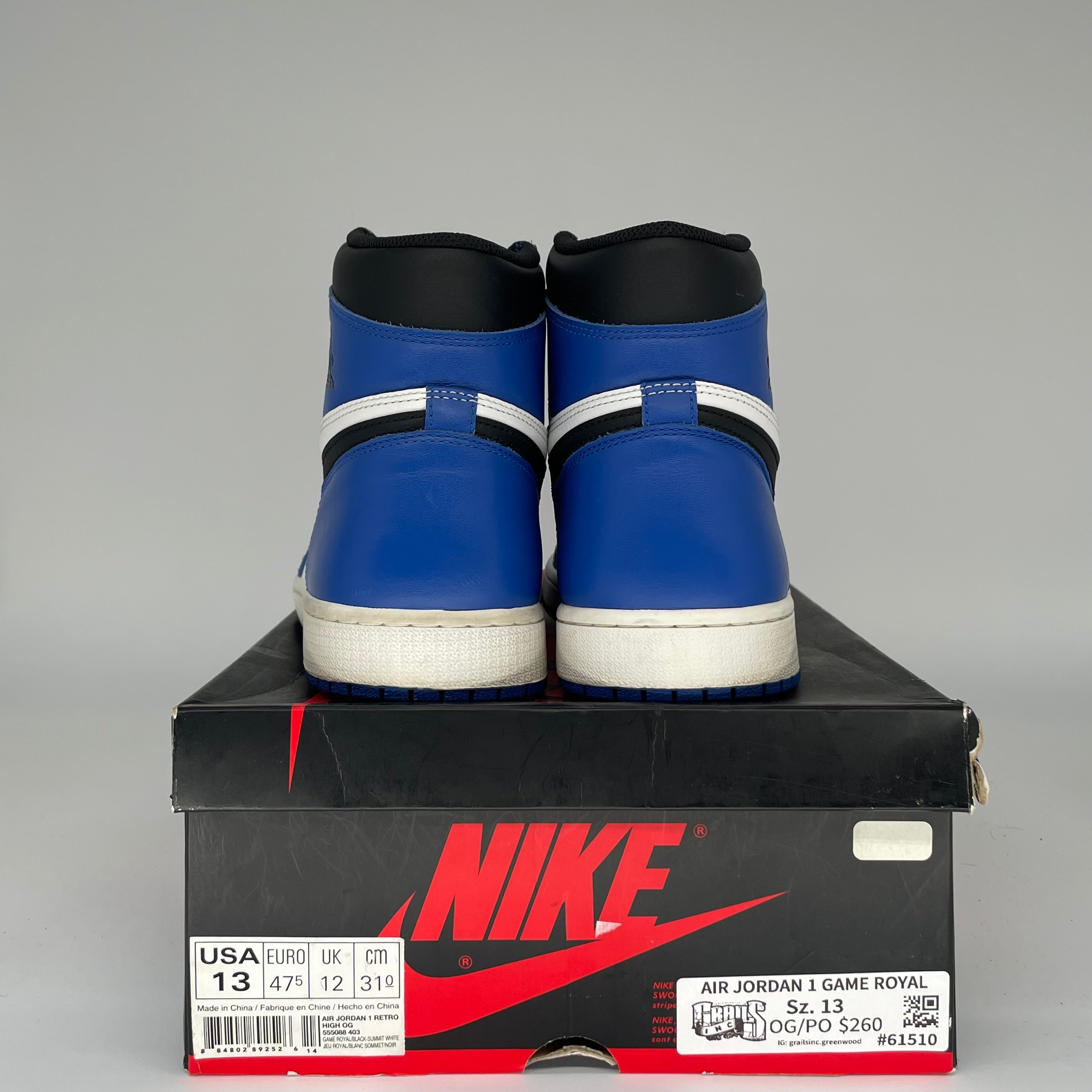 AIR JORDAN 1 GAME ROYAL SIZE 13/14.5W 555088-403
