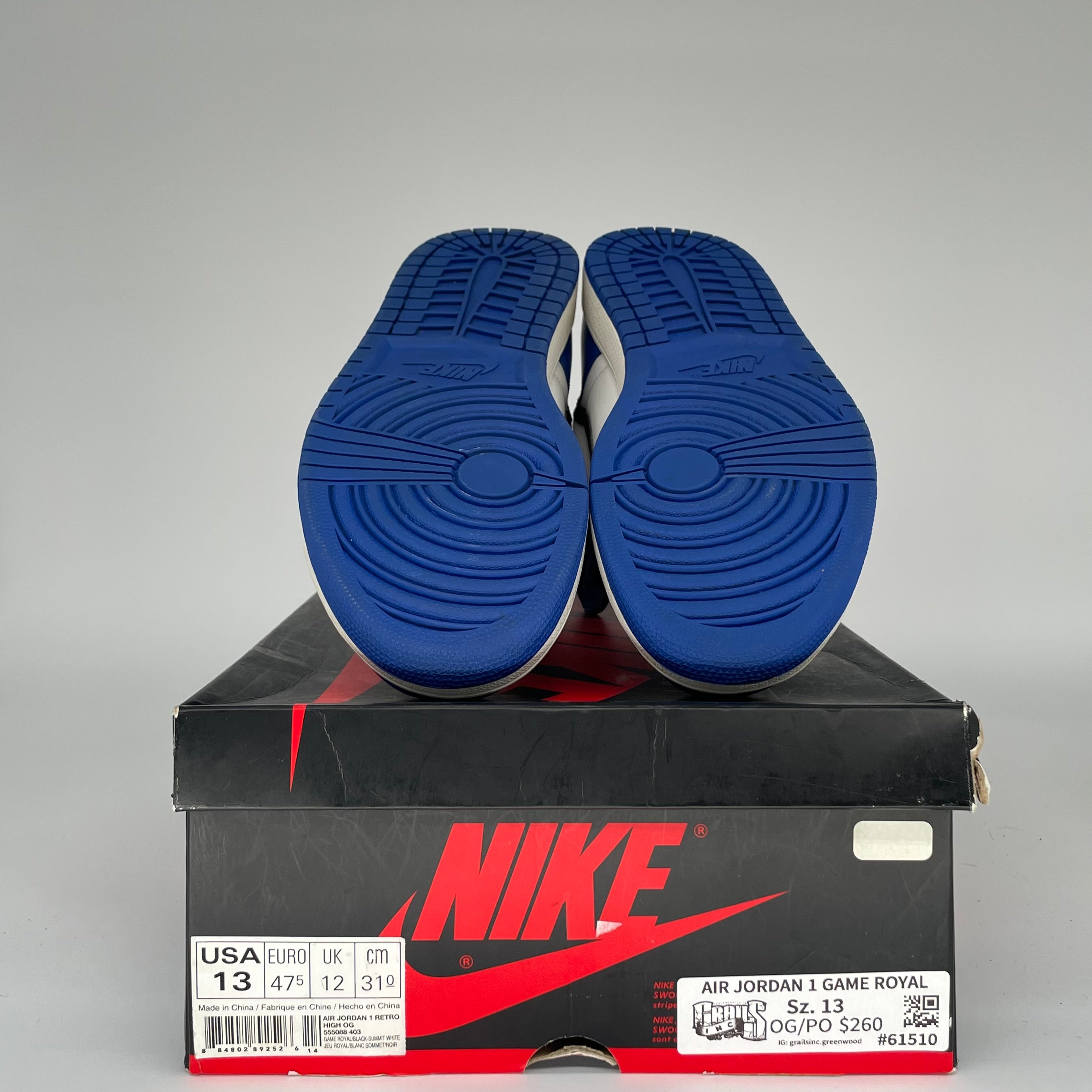 AIR JORDAN 1 GAME ROYAL SIZE 13/14.5W 555088-403