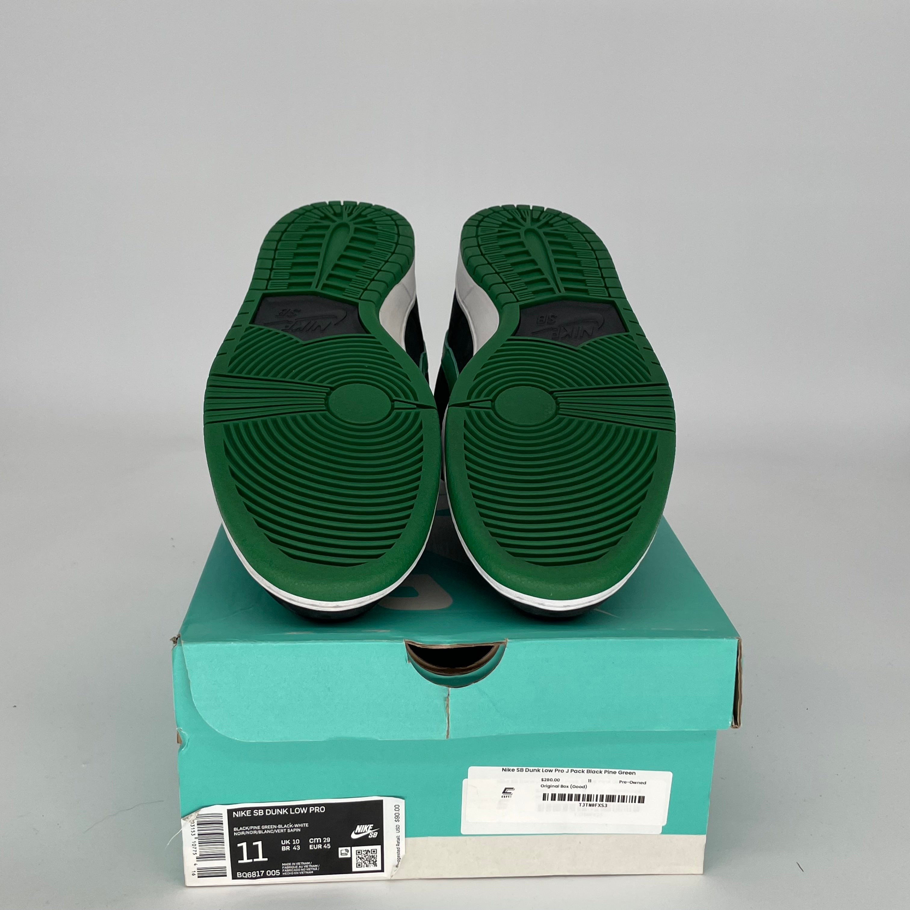 NIKE SB DUNK LOW J-PACK PINE GREEN SIZE 11 BQ6817-005