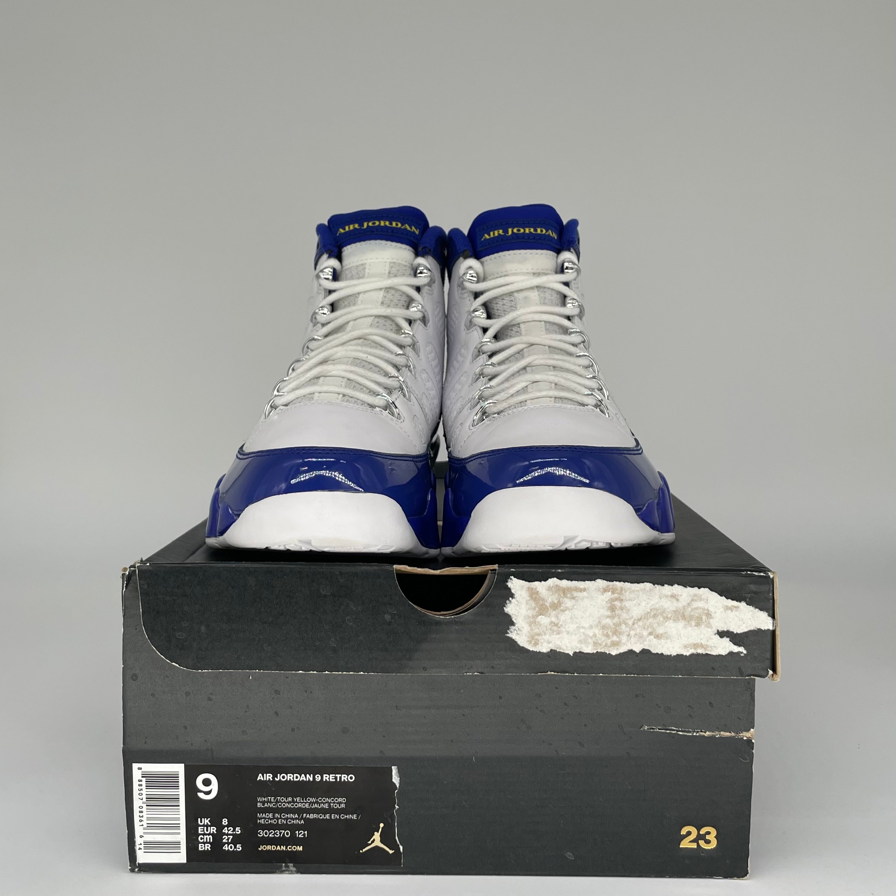 AIR JORDAN 9 KOBE LAKERS SIZE 9 302370-121
