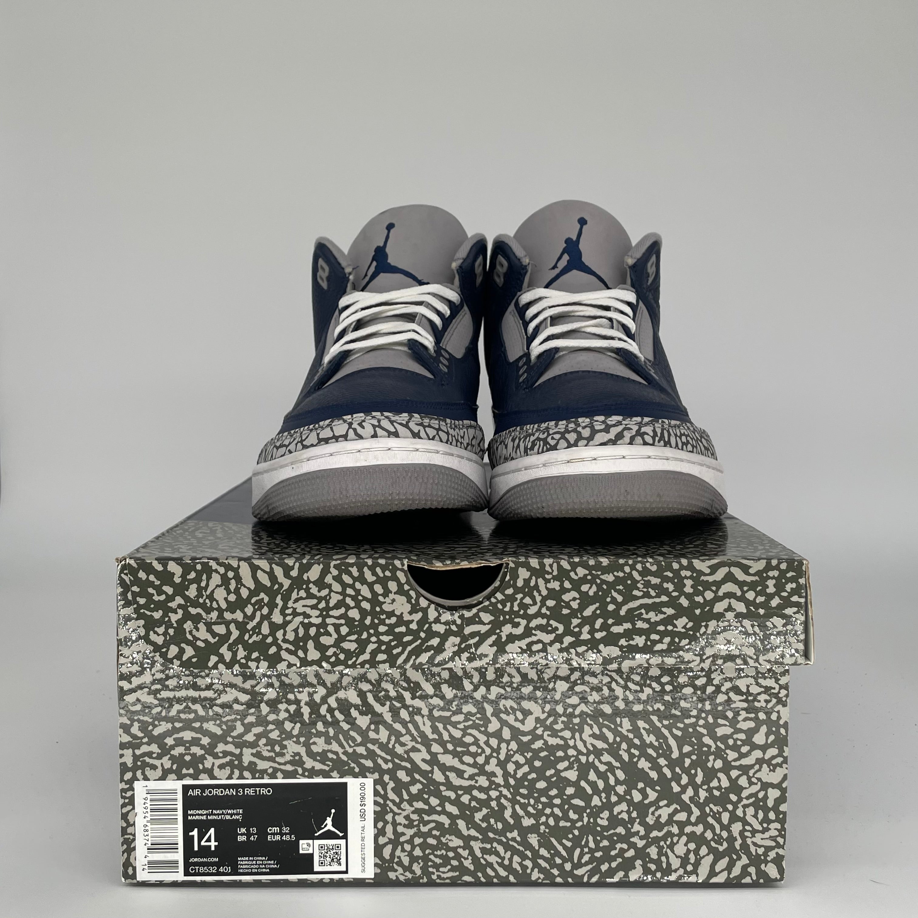 AIR JORDAN 3 GEORGETOWN SIZE 14 CT8532-401