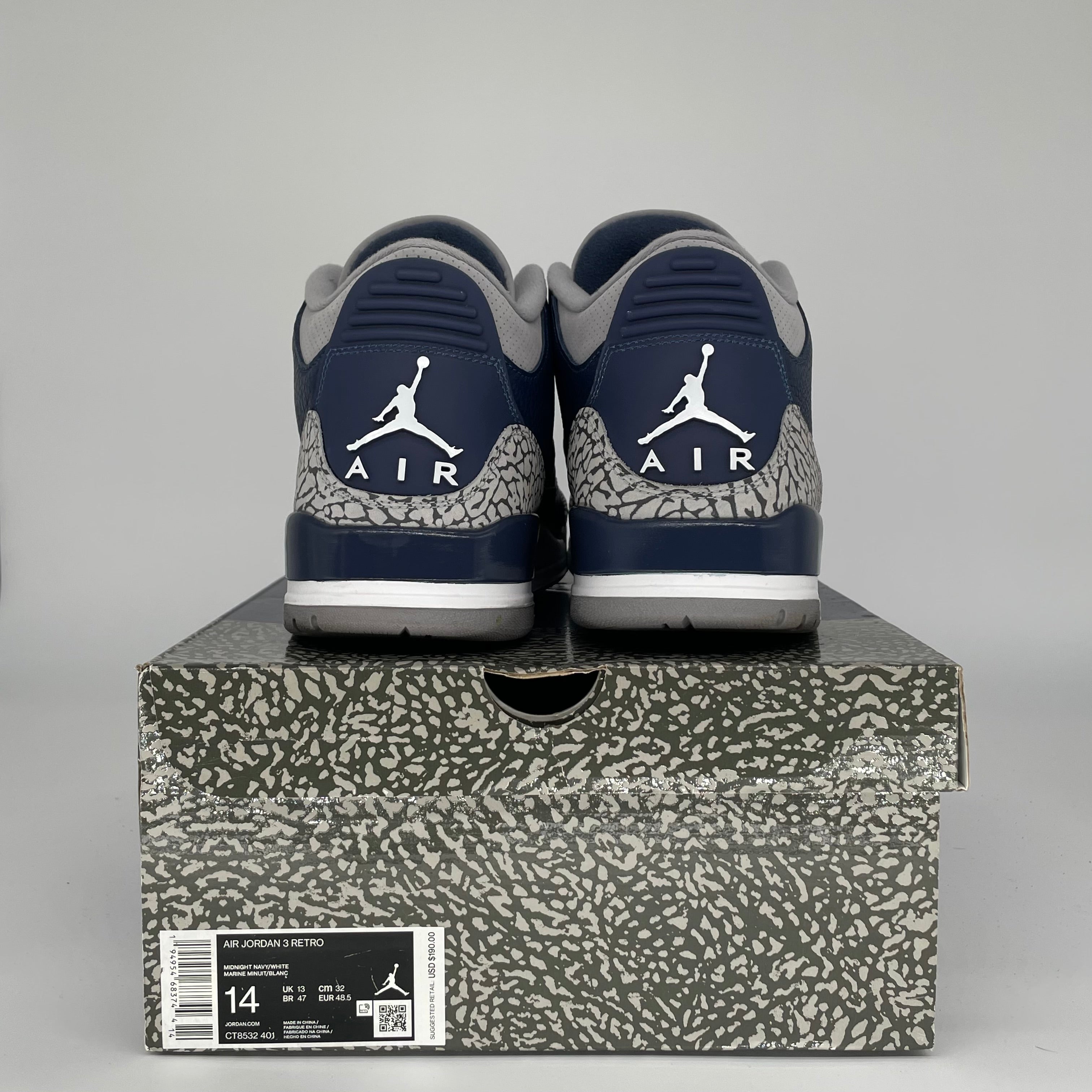 AIR JORDAN 3 GEORGETOWN SIZE 14 CT8532-401