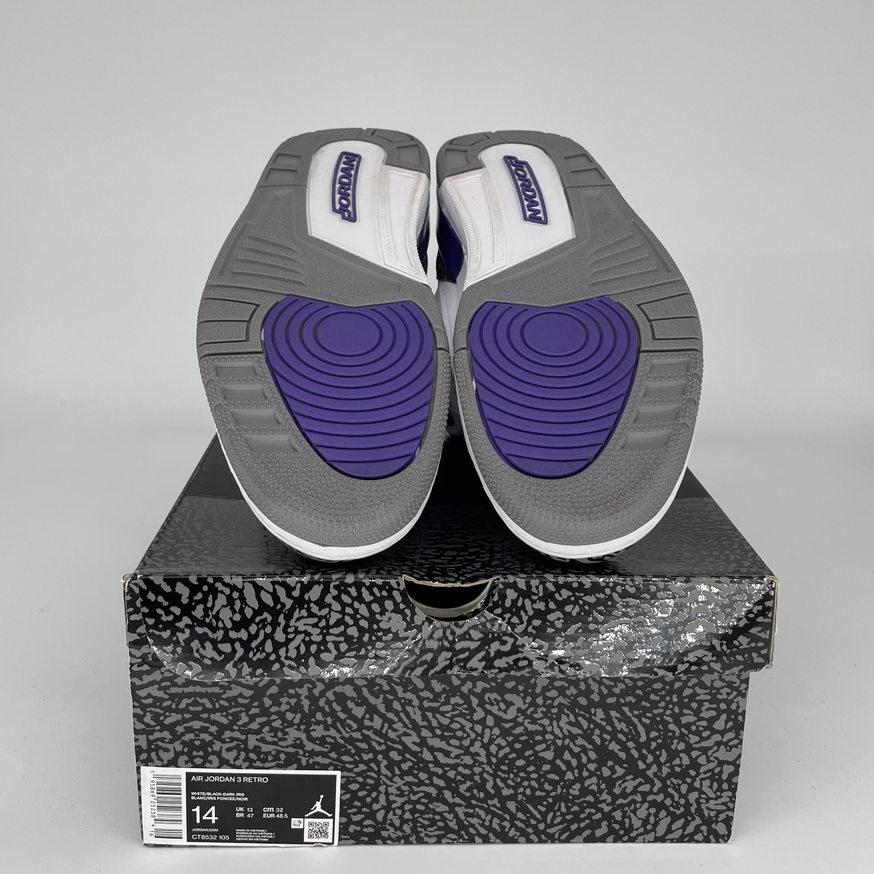AIR JORDAN 3 DARK IRIS SIZE 14/15.5W CT8532-105