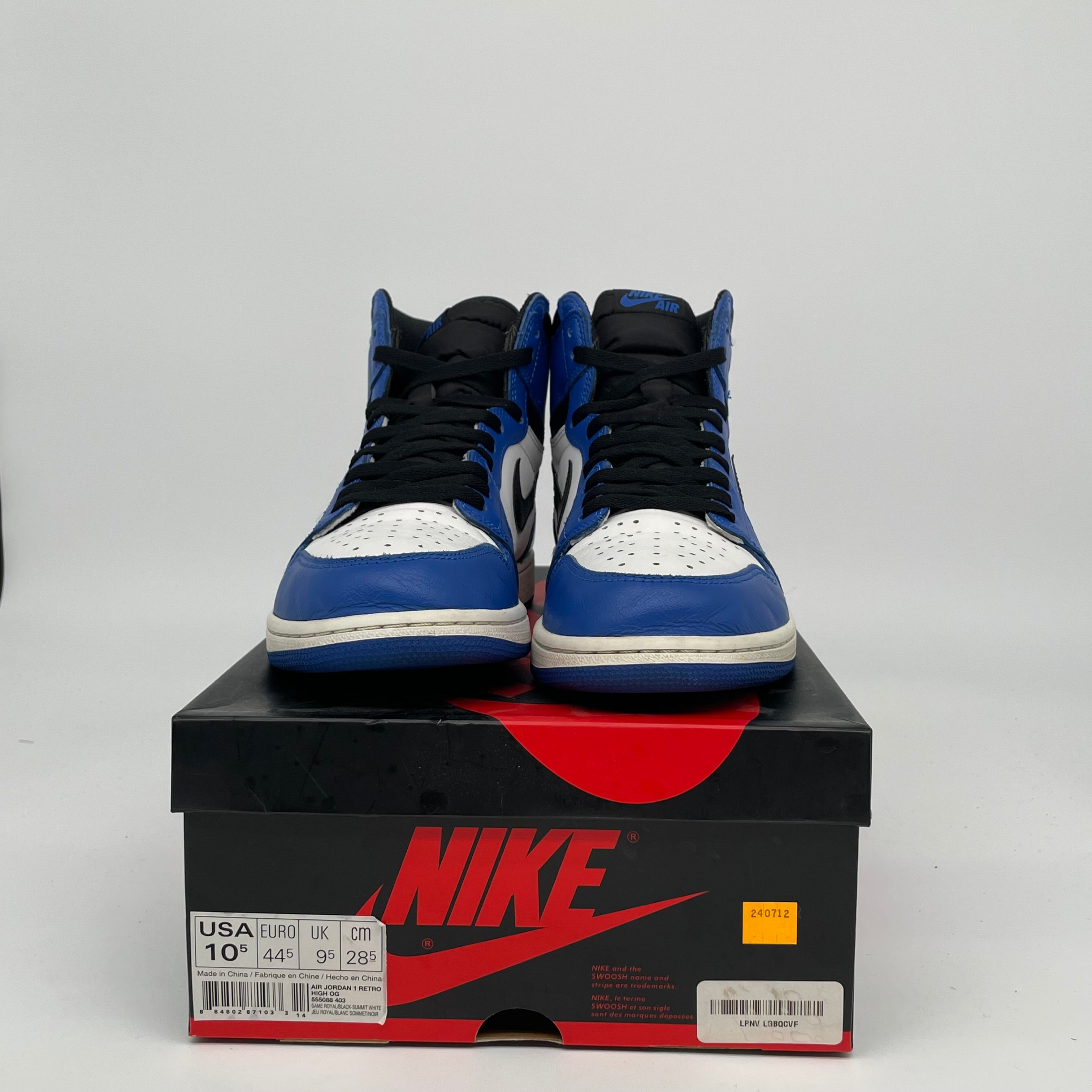 AIR JORDAN 1 GAME ROYAL SIZE 10.5/12W 555088-403