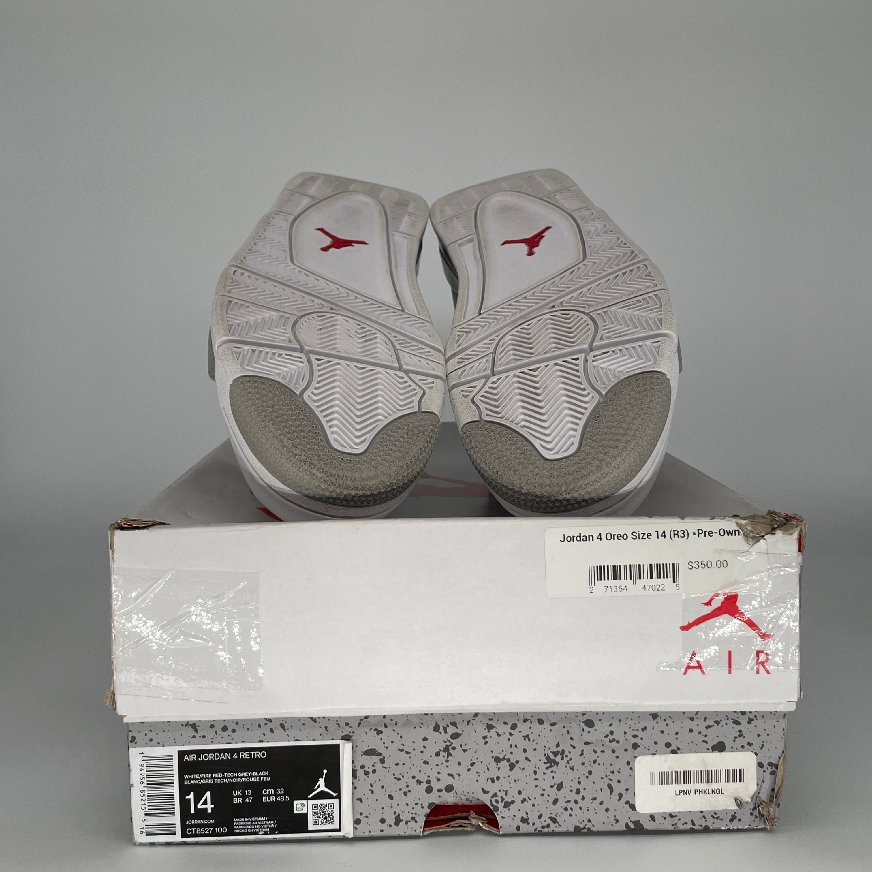 AIR JORDAN 4 WHITE OREO CT8527-100 SIZE 14/15.5W