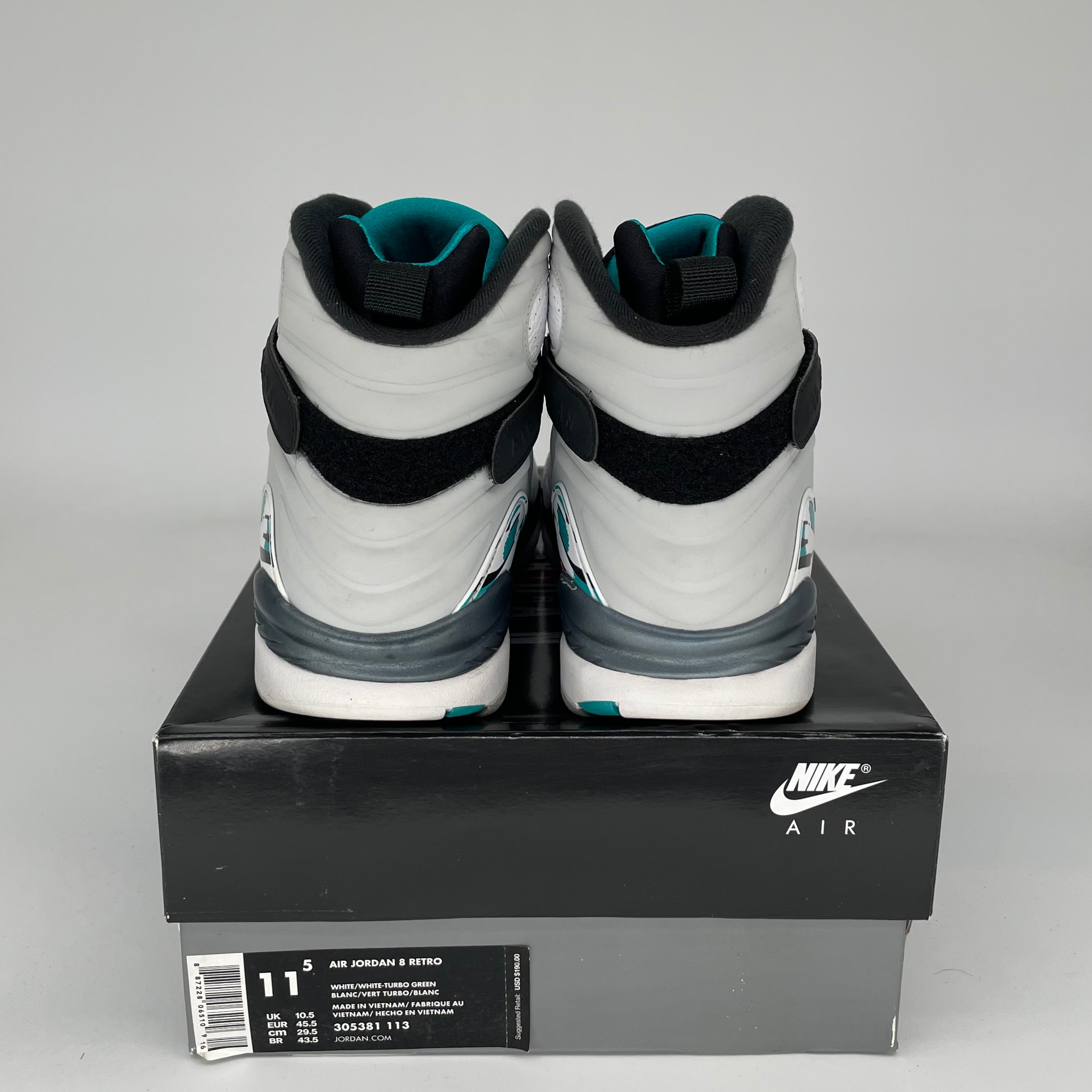 AIR JORDAN 8 SOUTH BEACH SIZE 11.5 305381-113