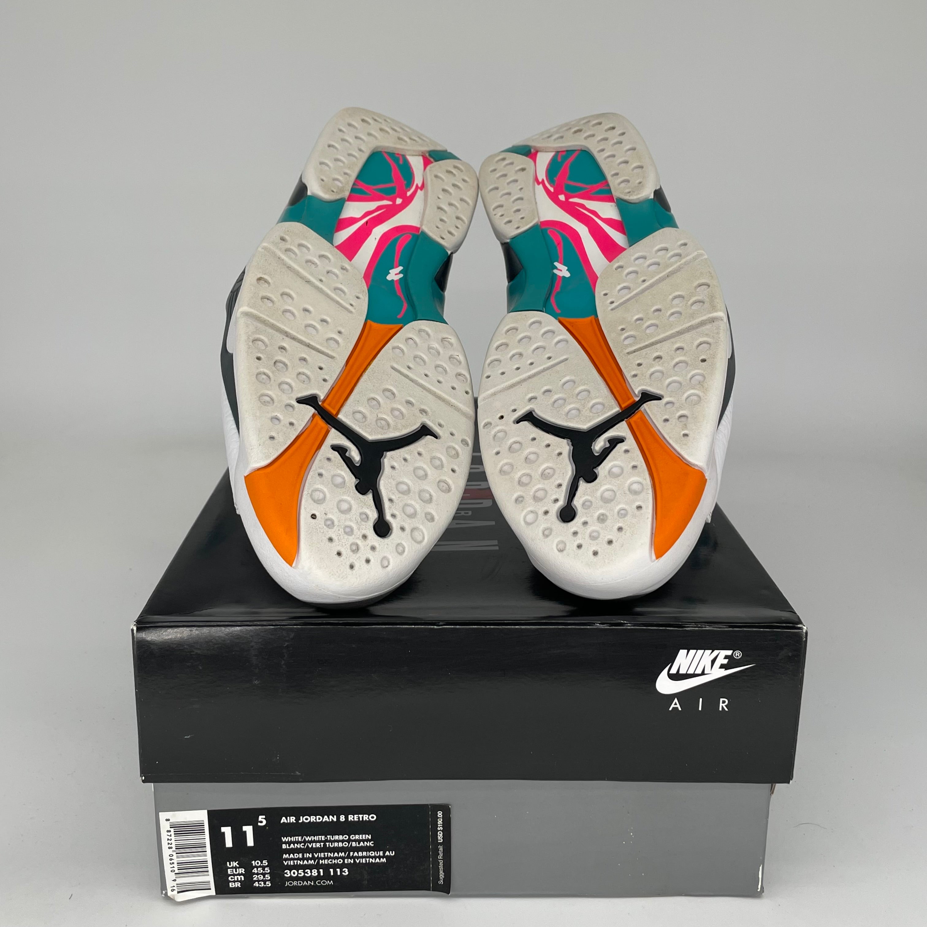 AIR JORDAN 8 SOUTH BEACH SIZE 11.5 305381-113