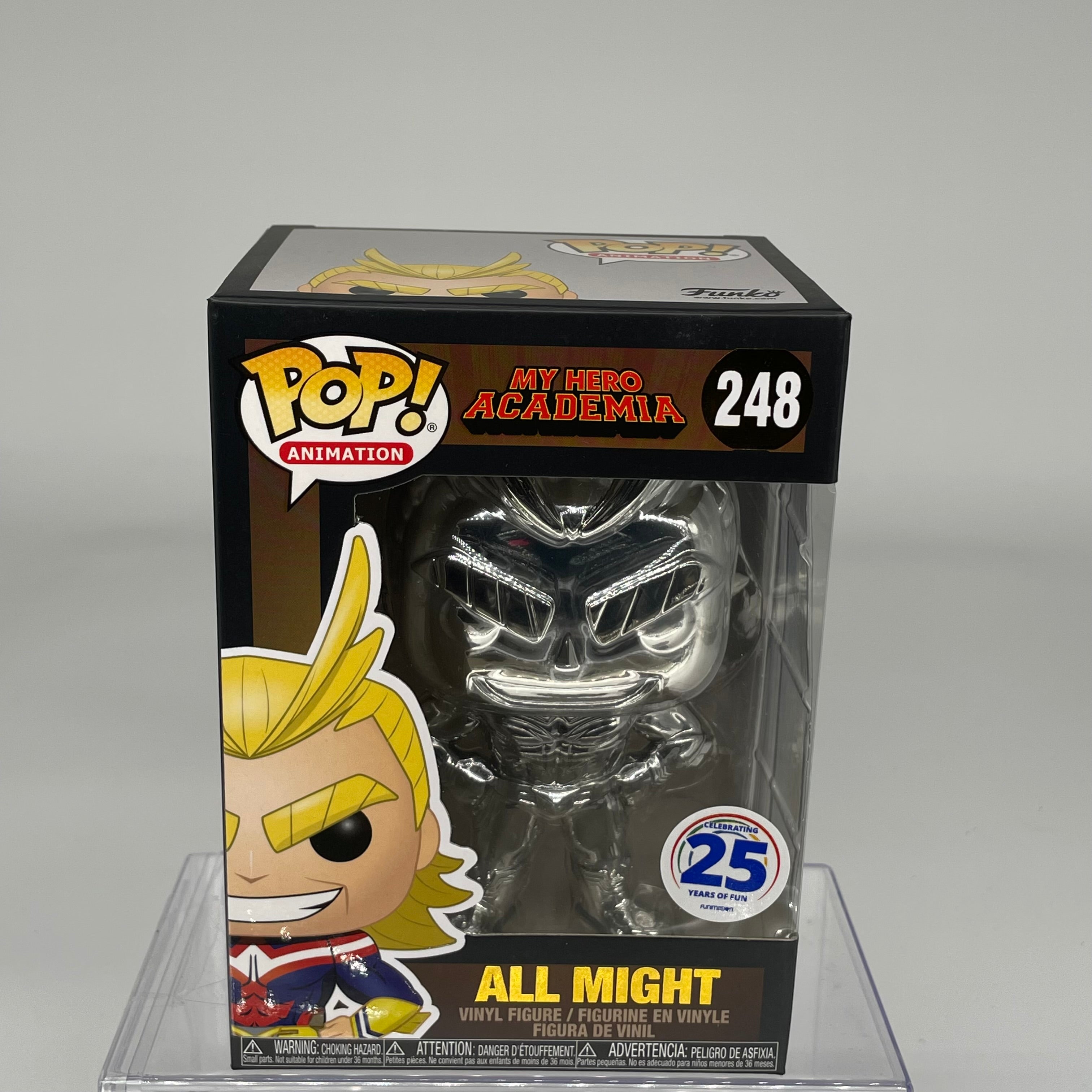 FUNKO POP ALL MIGHT 248 25 YEARS OF FUN CHROME