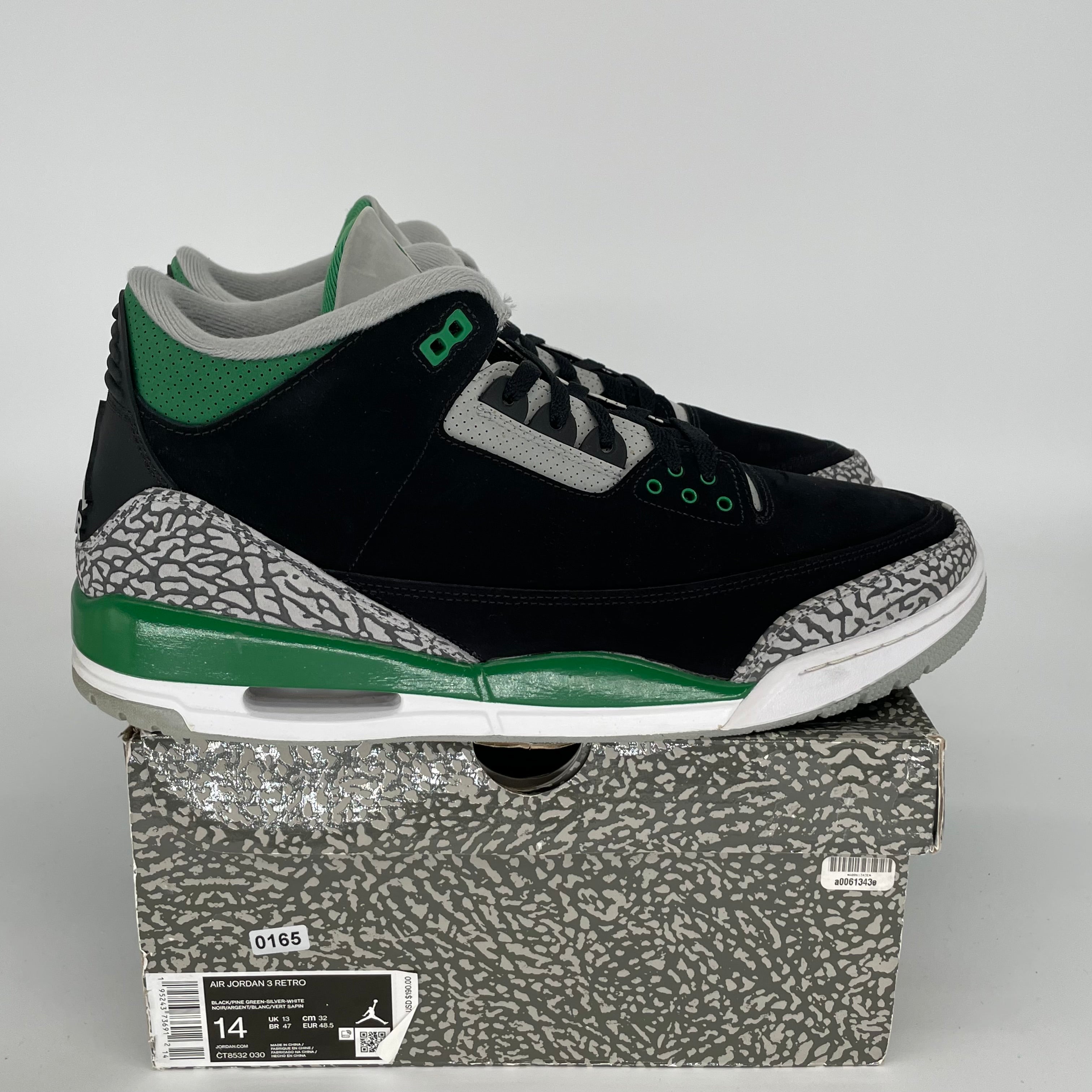 AIR JORDAN 3 PINE GREEN SIZE 14 CT8532-030