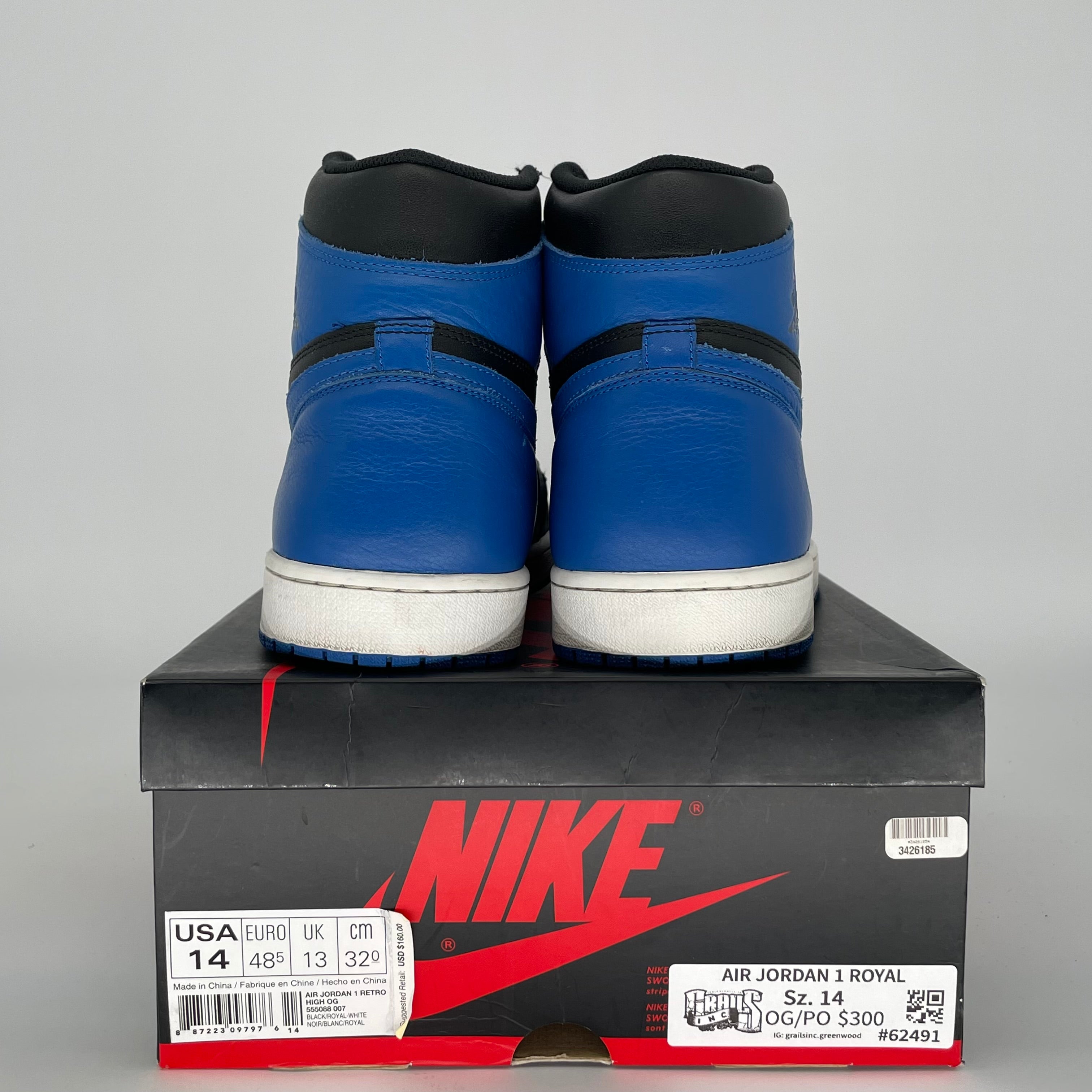 AIR JORDAN 1 ROYAL SIZE 14/15.5W 555088-007