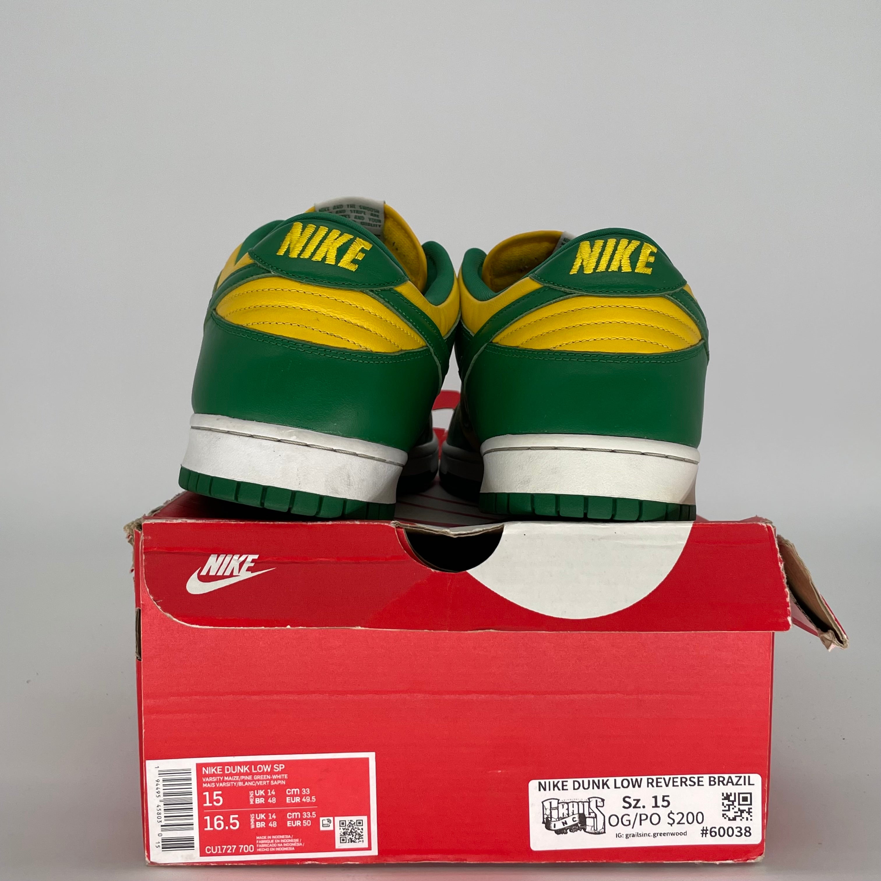 NIKE DUNK LOW BRAZIL SIZE 15/16.5W CU1727-700