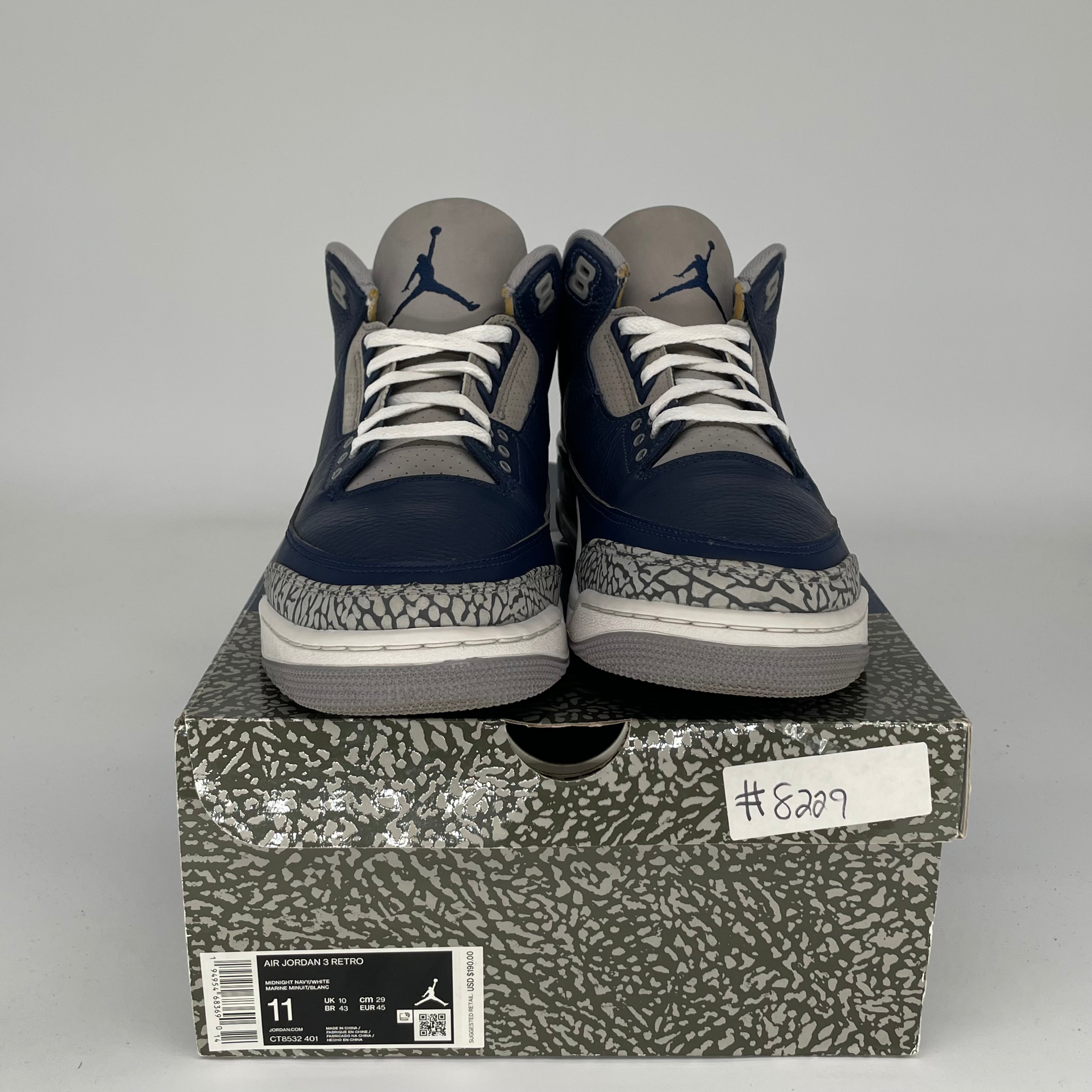 AIR JORDAN 3 GEORGETOWN SIZE 11 CT8532-401