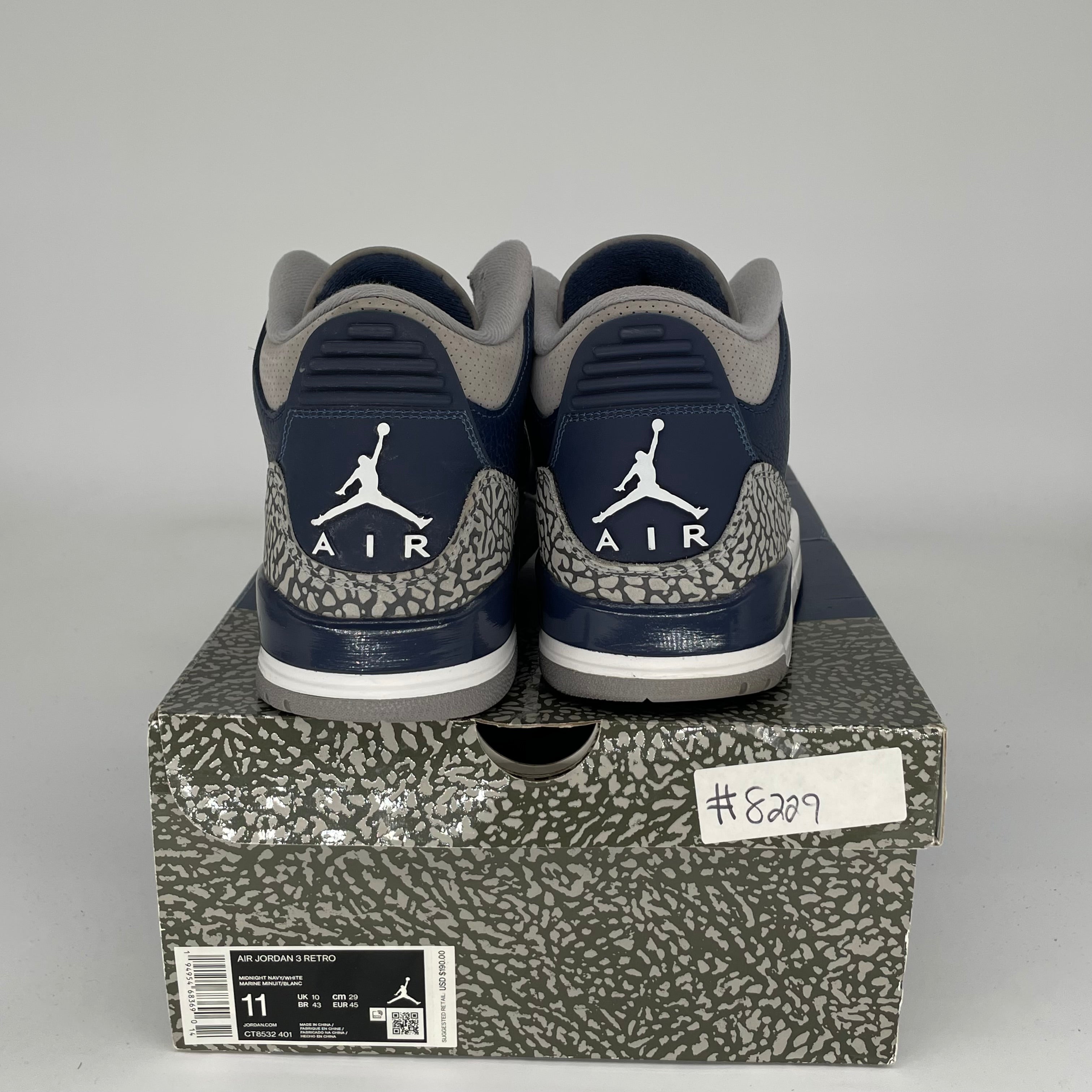 AIR JORDAN 3 GEORGETOWN SIZE 11 CT8532-401