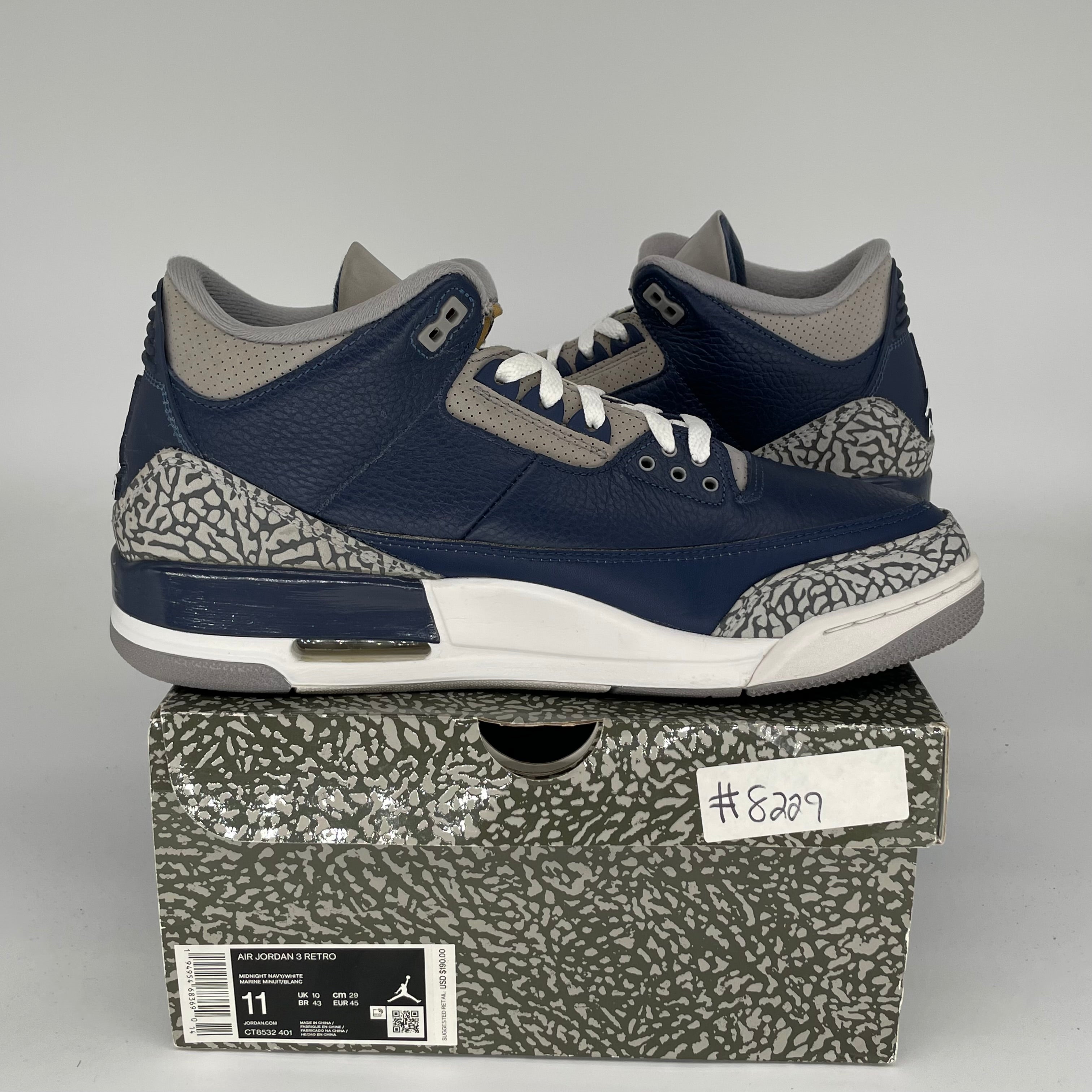 AIR JORDAN 3 GEORGETOWN SIZE 11 CT8532-401