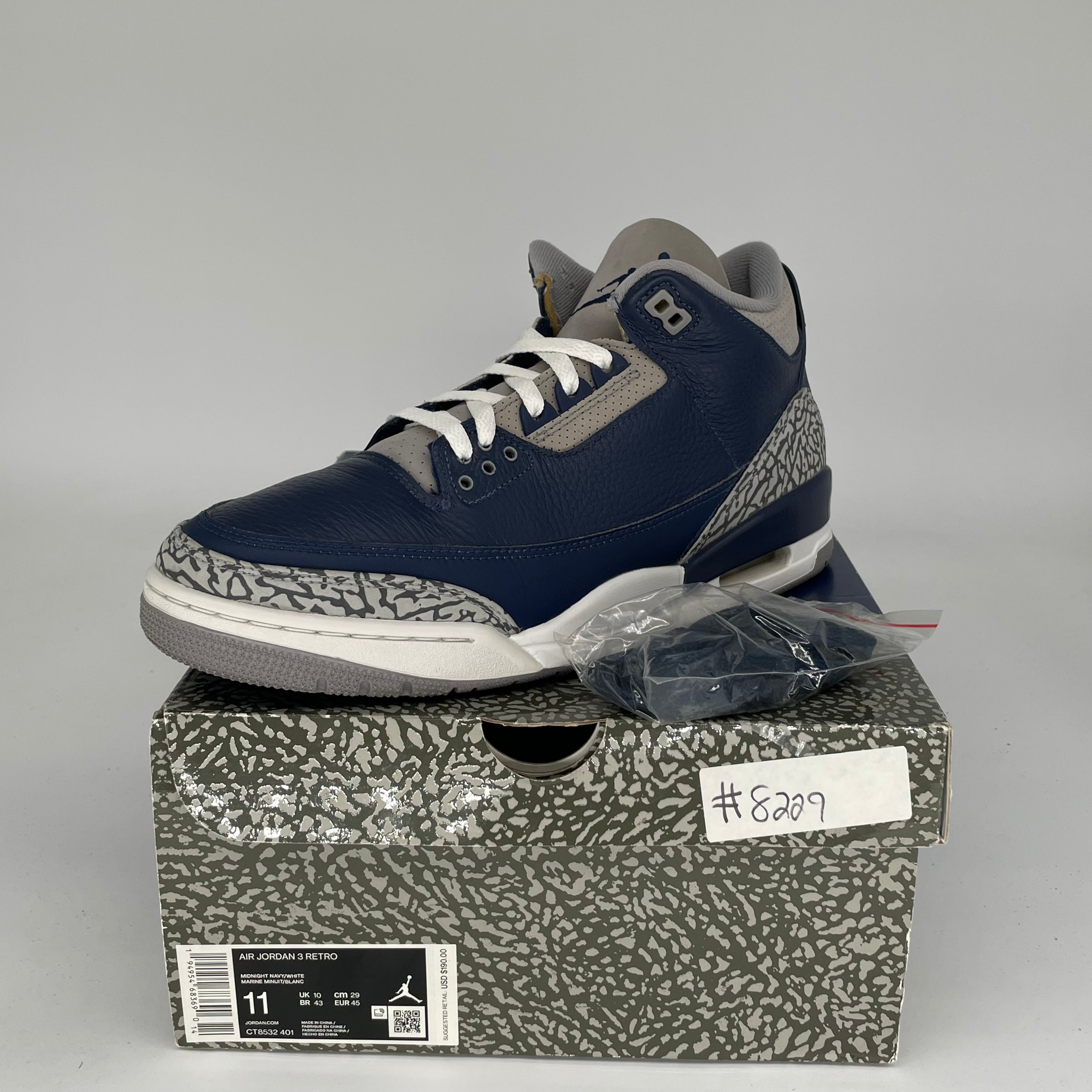AIR JORDAN 3 GEORGETOWN SIZE 11 CT8532-401