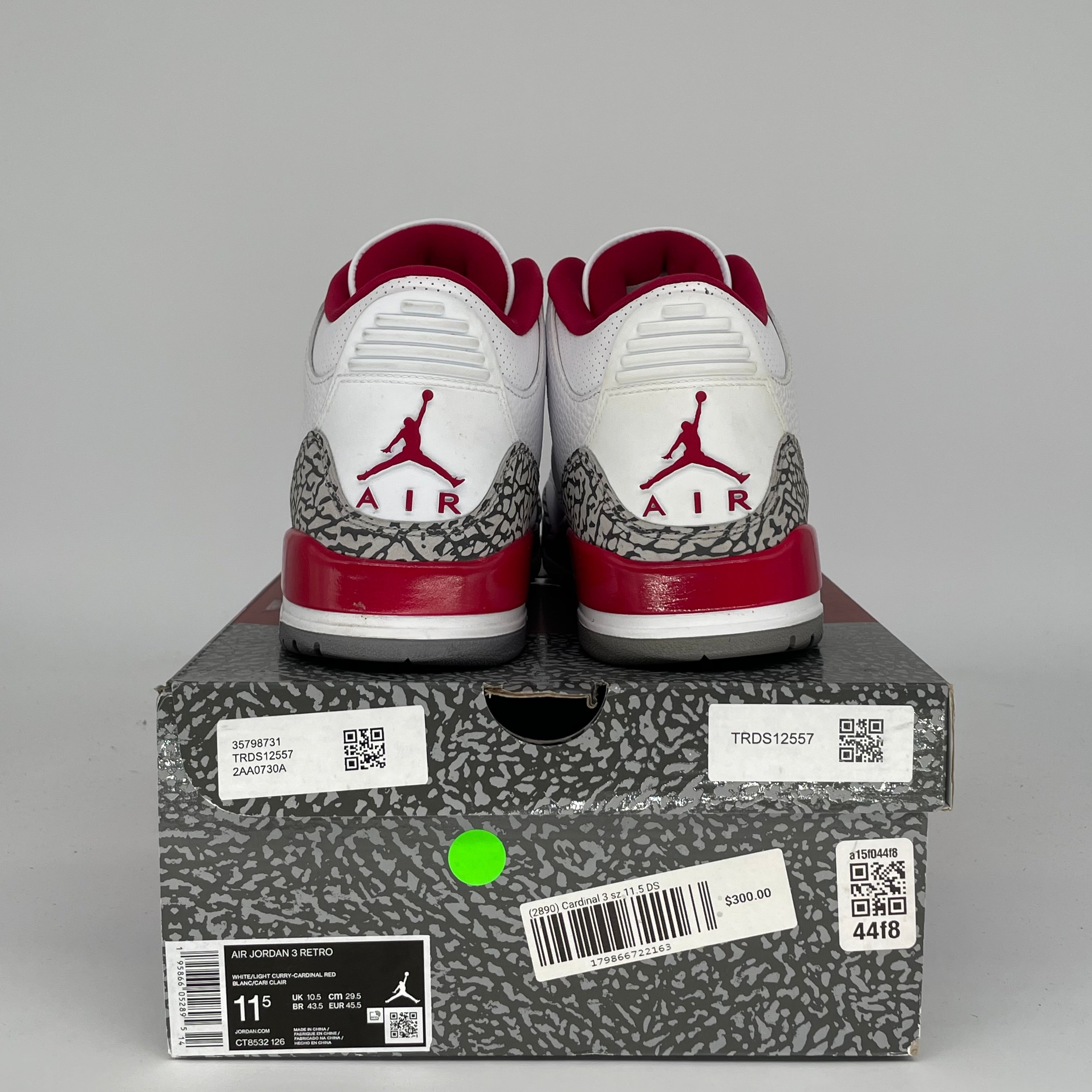 AIR JORDAN 3 CARDINAL SIZE 11.5 CT8532-126