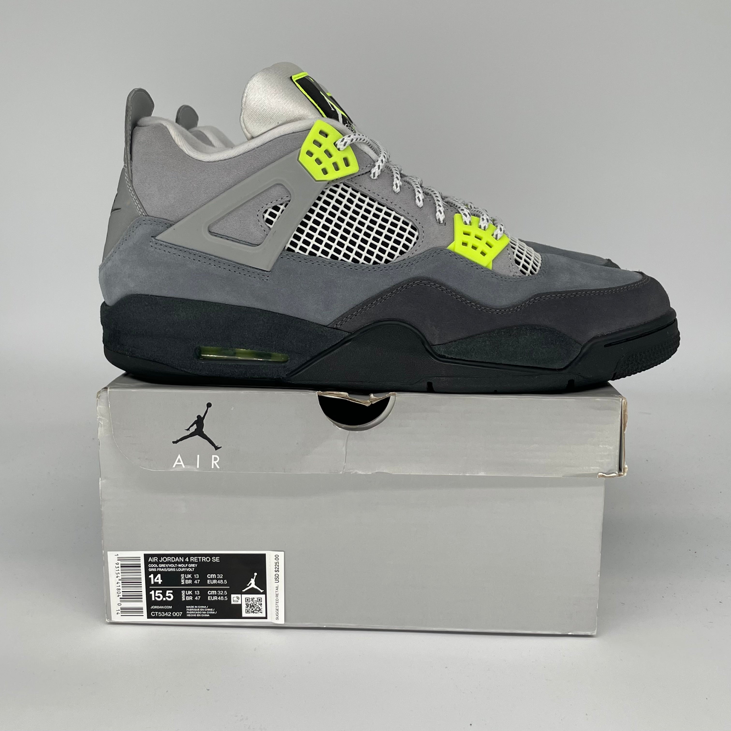 AIR JORDAN 4 NEON 95 SIZE 14/15.5W CT5342-007