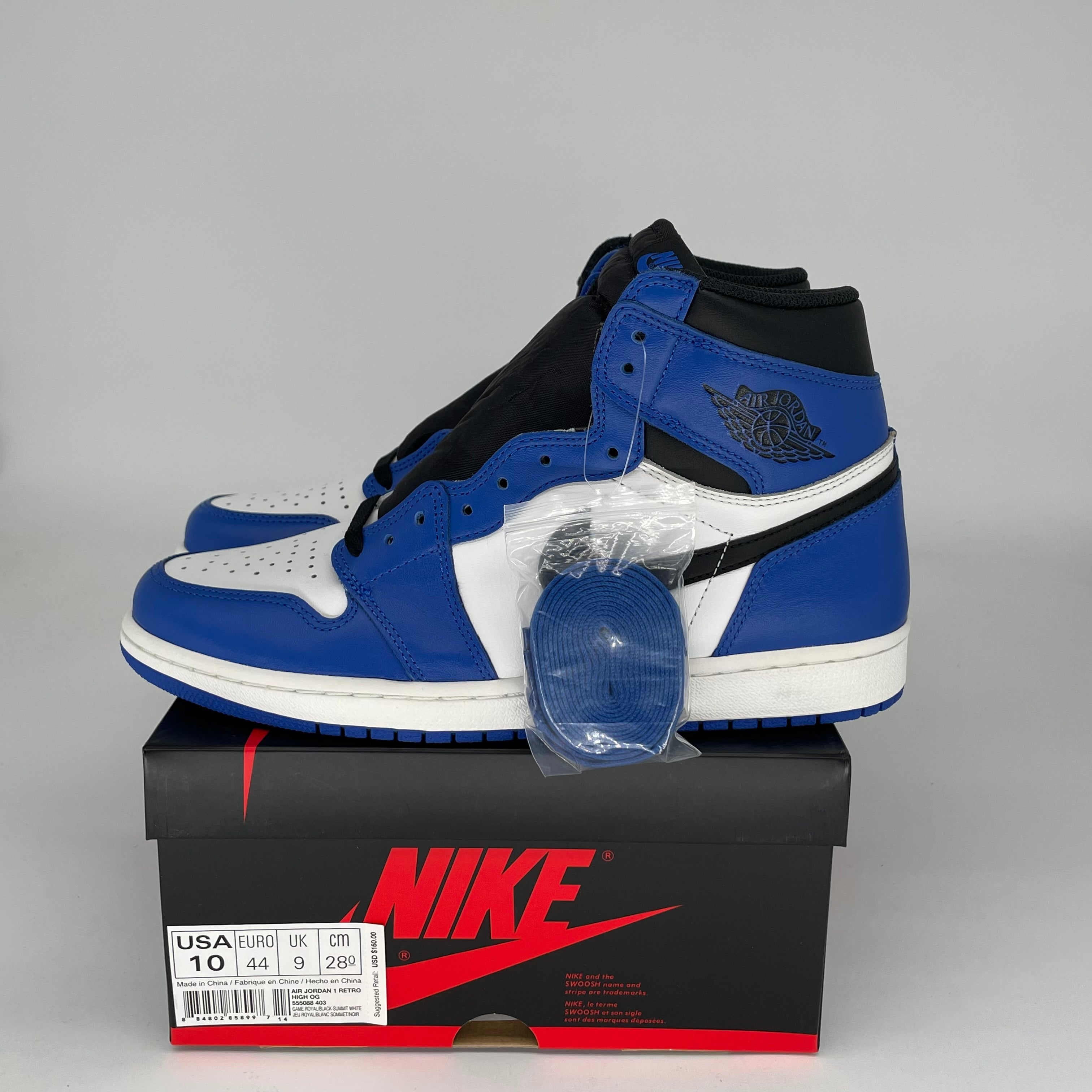AIR JORDAN 1 GAME ROYAL SIZE 10 555088-403