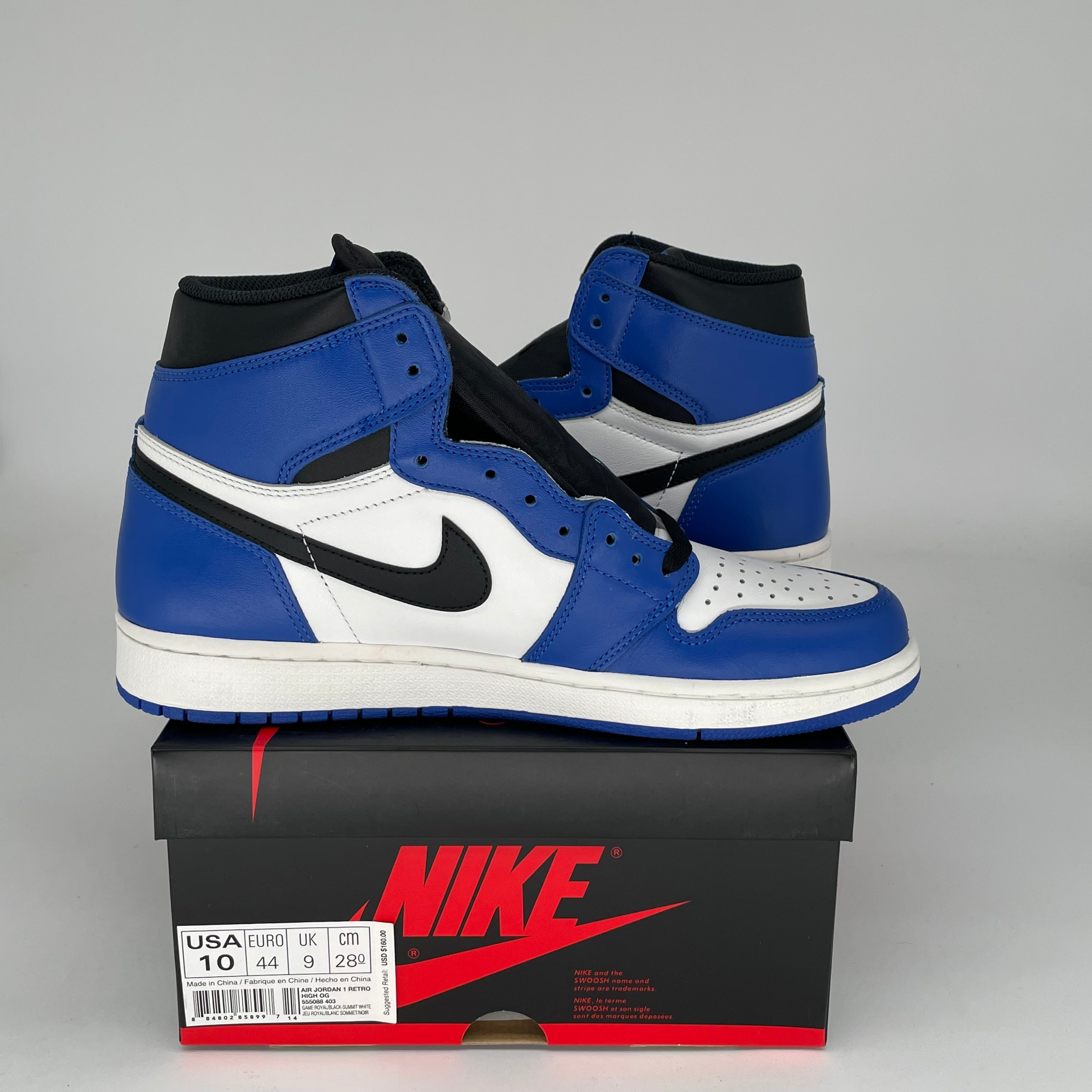 AIR JORDAN 1 GAME ROYAL SIZE 10 555088-403