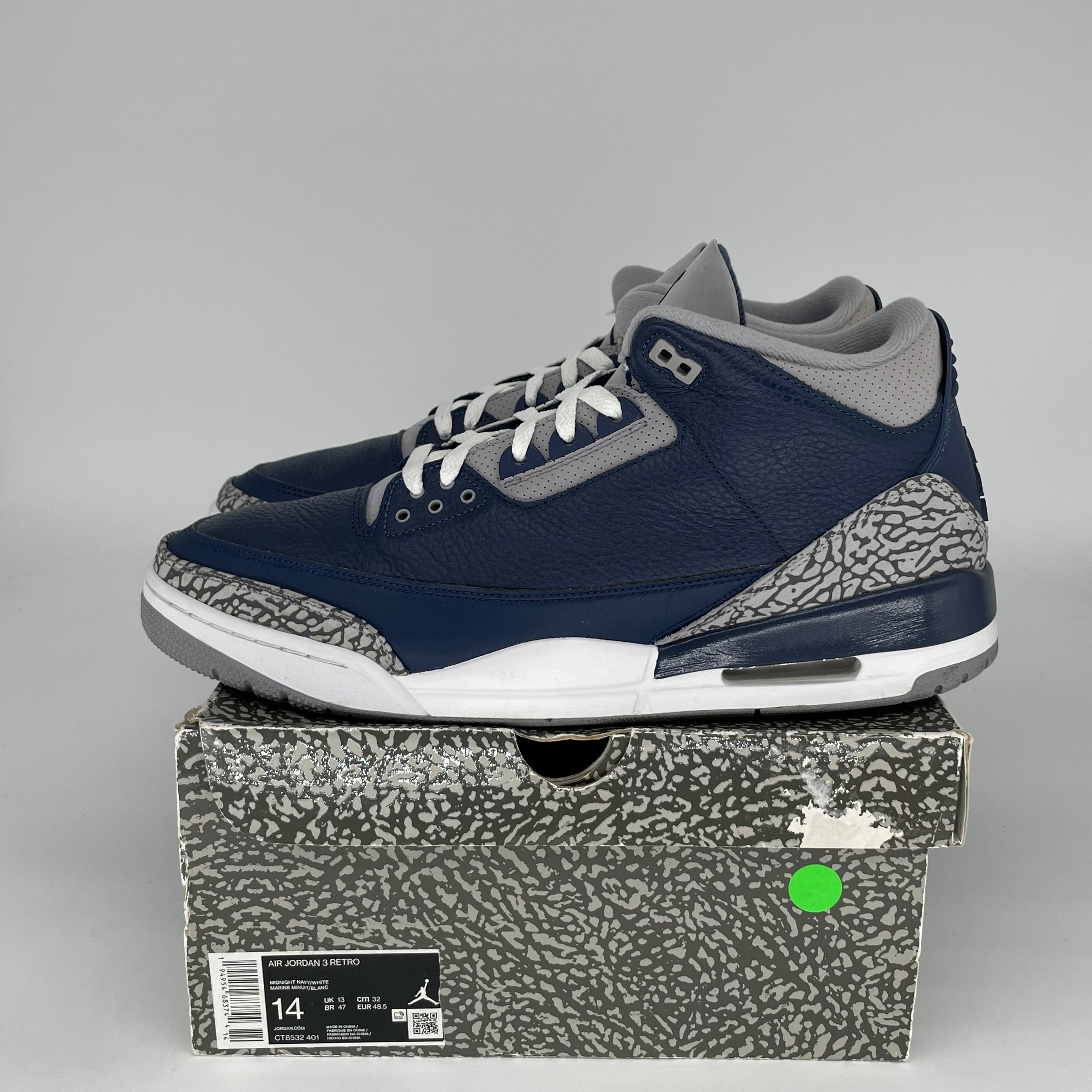 AIR JORDAN 3 GEORGETOWN SIZE 14 CT8532-401