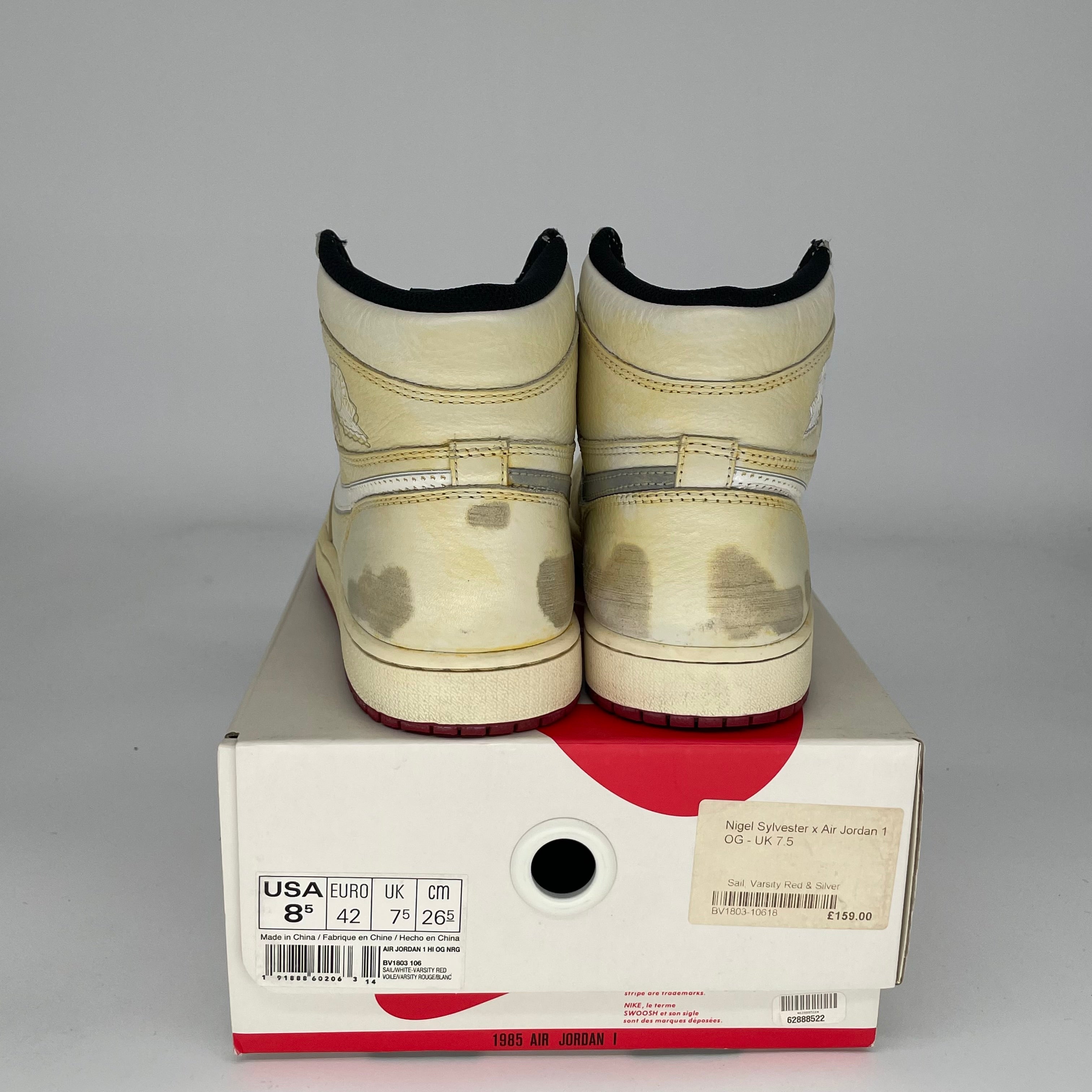 AIR JORDAN 1 NIGEL SYLVESTER SIZE 8.5 BV1803-106