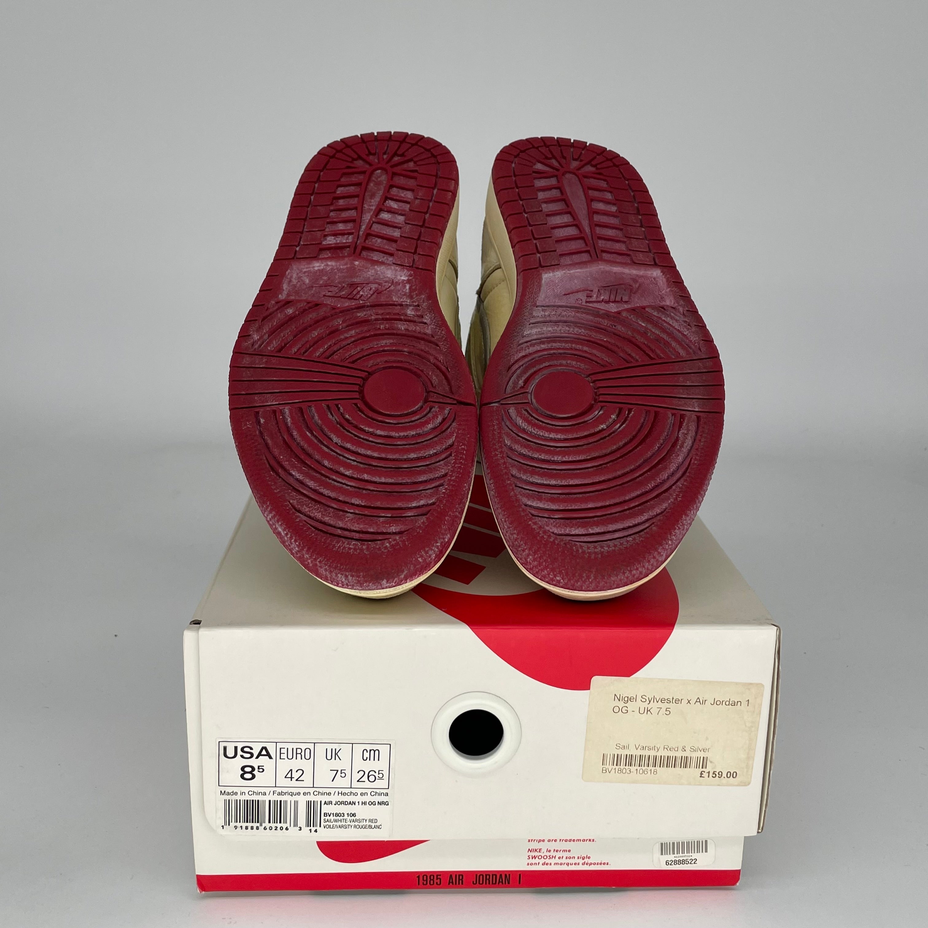 AIR JORDAN 1 NIGEL SYLVESTER SIZE 8.5 BV1803-106
