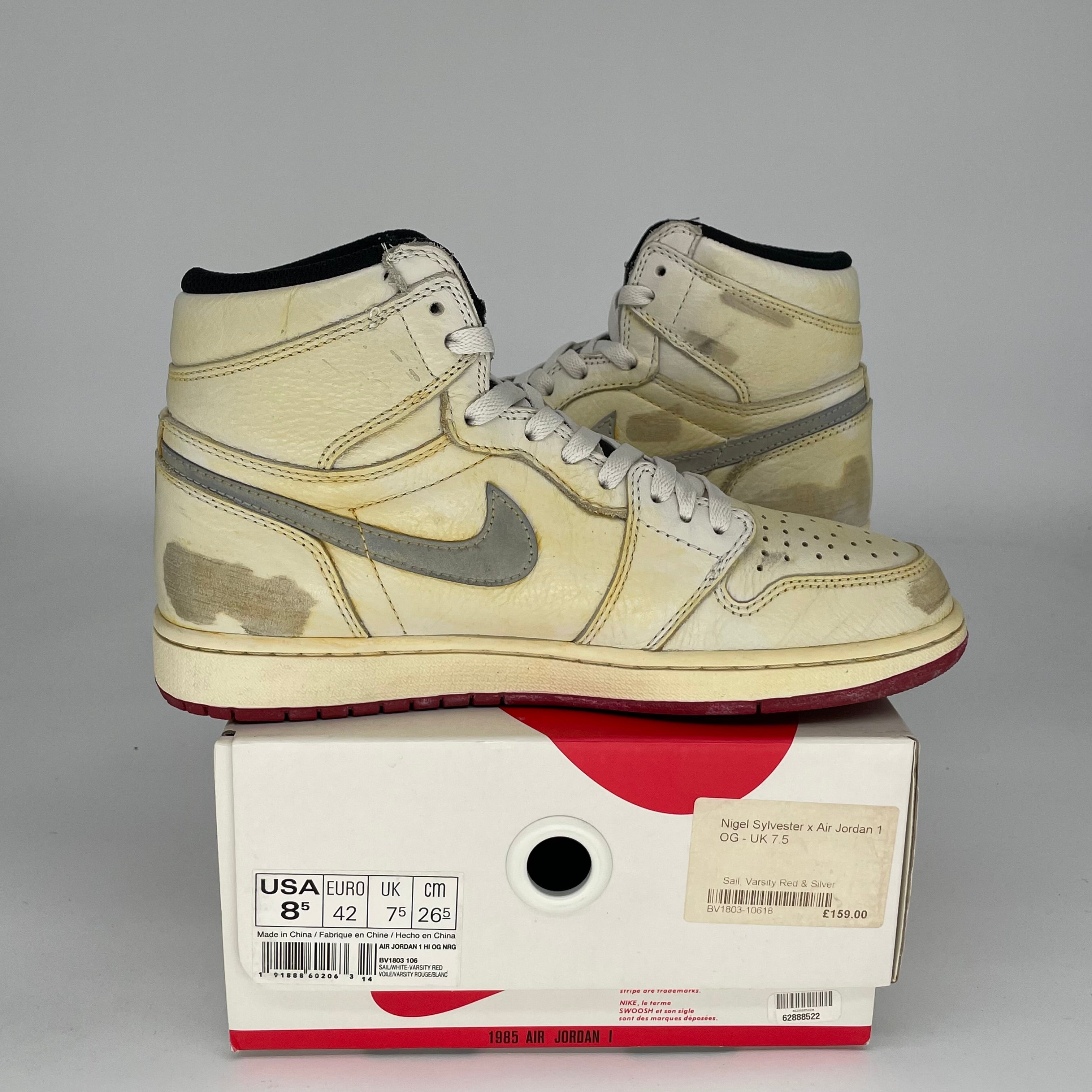 AIR JORDAN 1 NIGEL SYLVESTER SIZE 8.5 BV1803-106