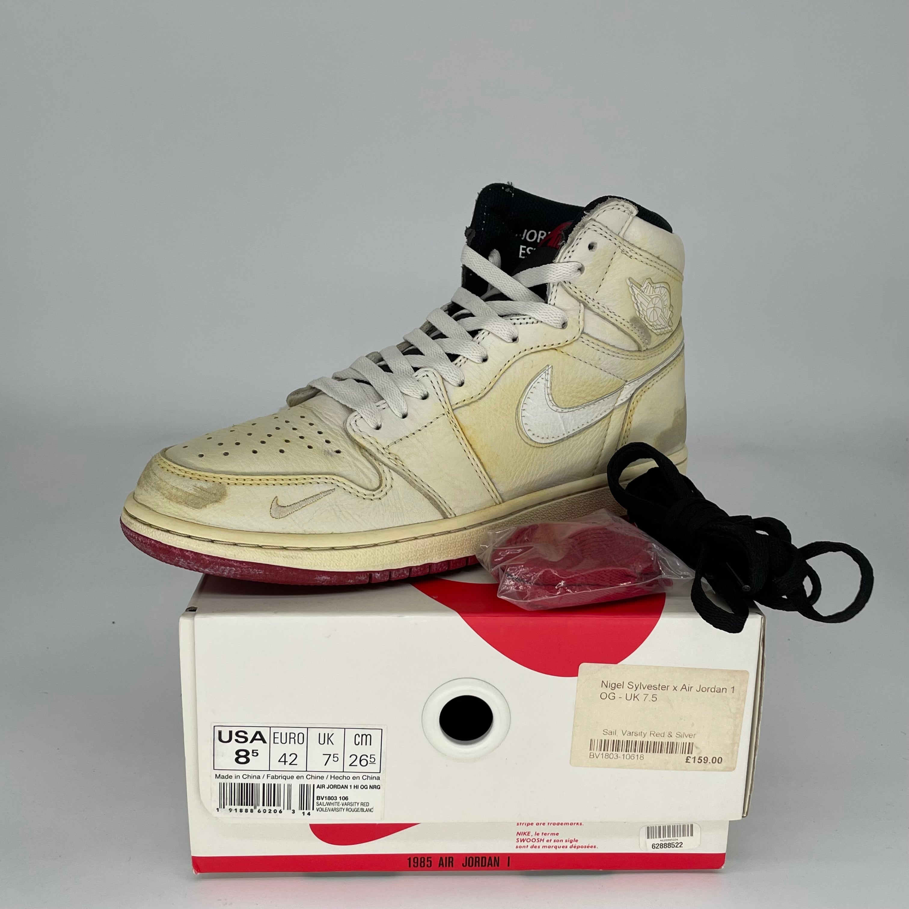 AIR JORDAN 1 NIGEL SYLVESTER SIZE 8.5 BV1803-106