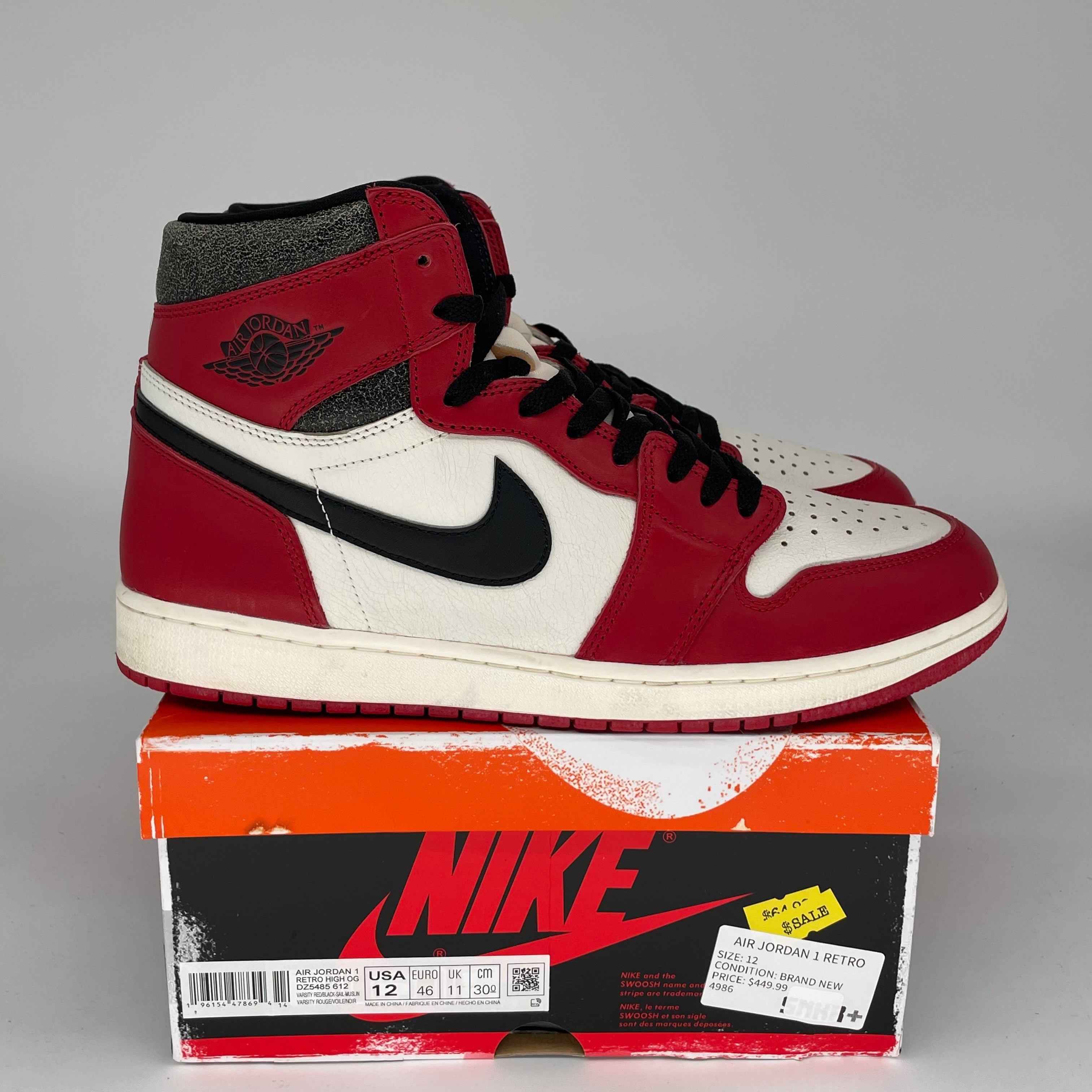 AIR JORDAN 1 LOST AND FOUND SIZE 12 DZ5485-612