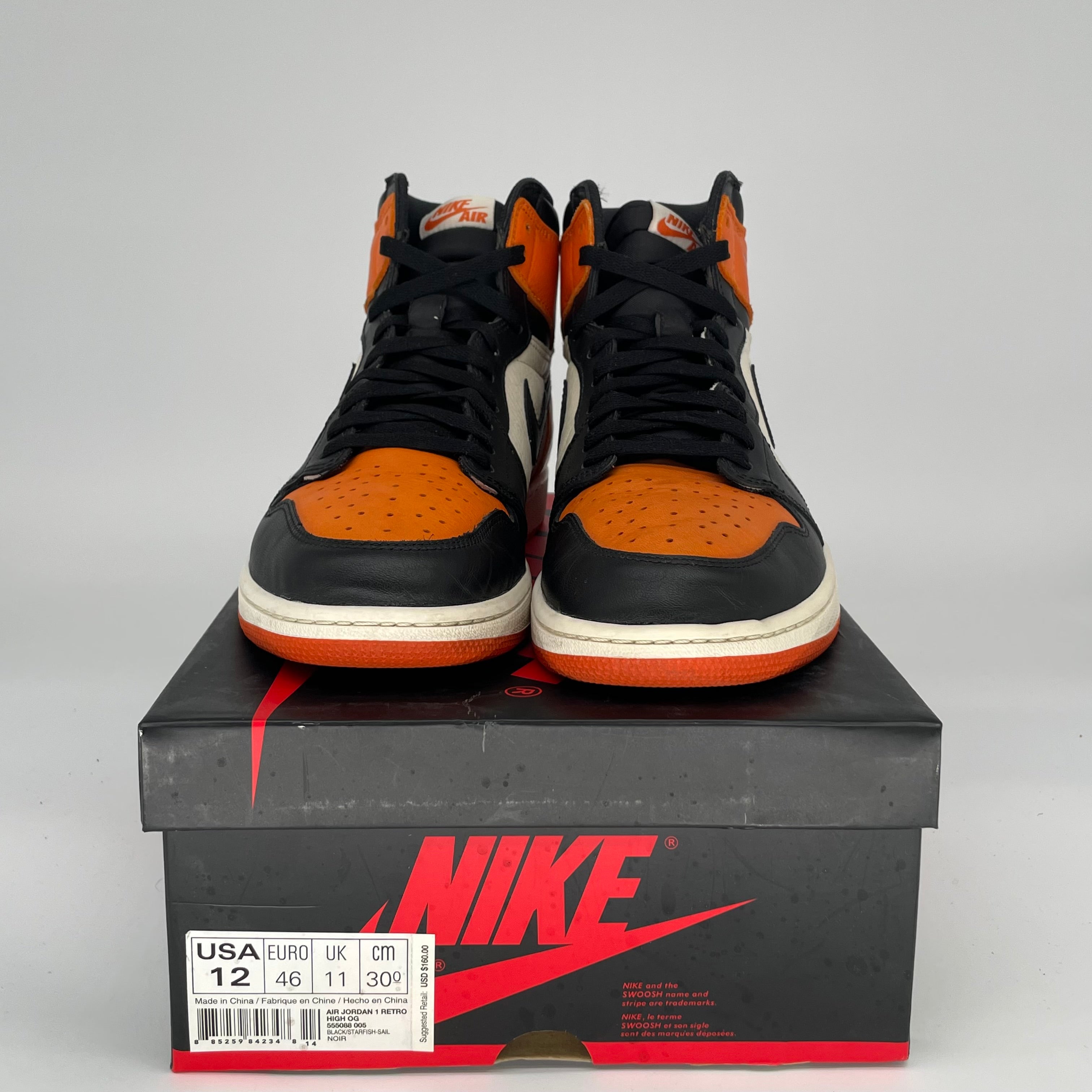 AIR JORDAN 1 SHATTERED BACKBOARD 555088-005 SIZE 12/13.5W