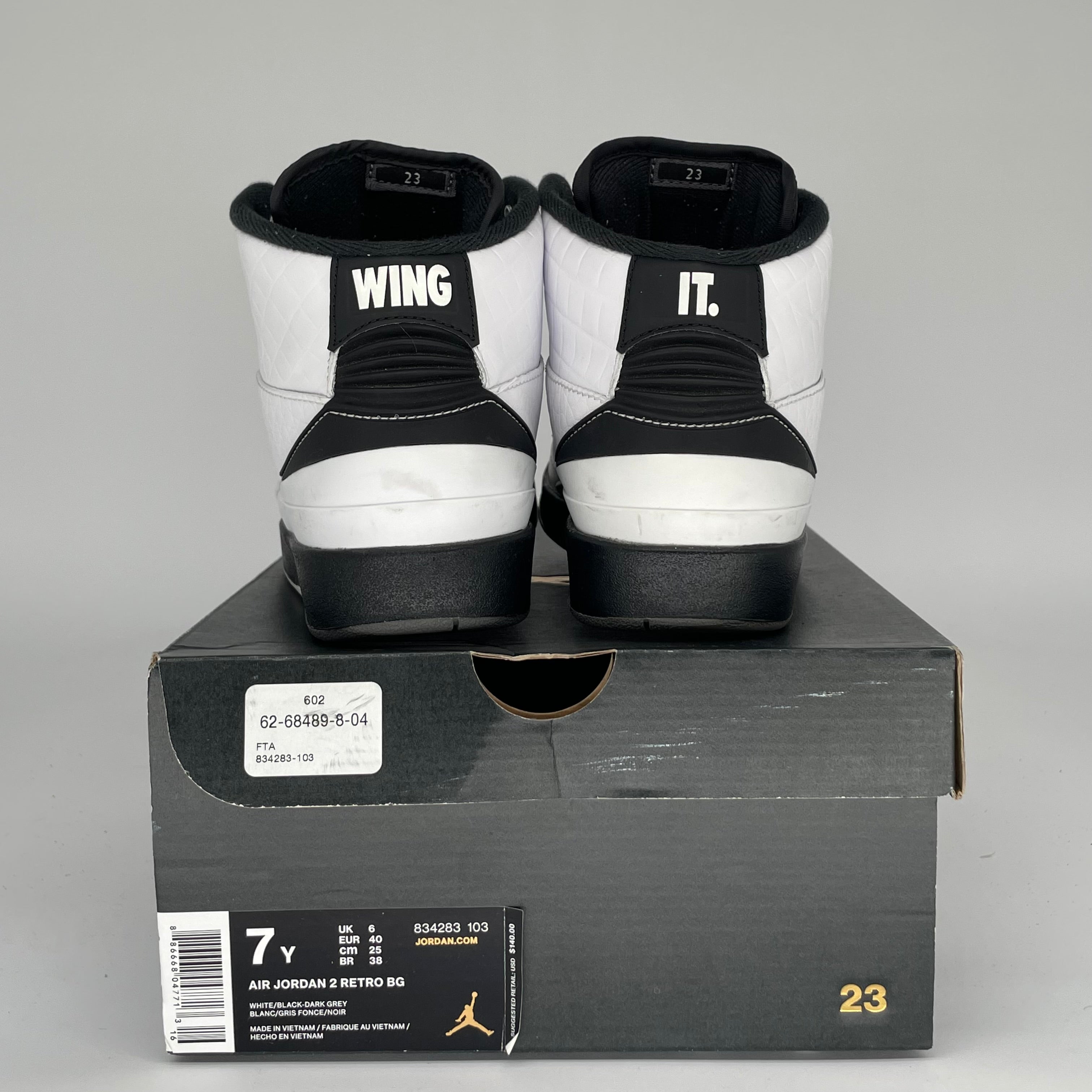 AIR JORDAN 2 WING IT SIZE 7Y 834283-103