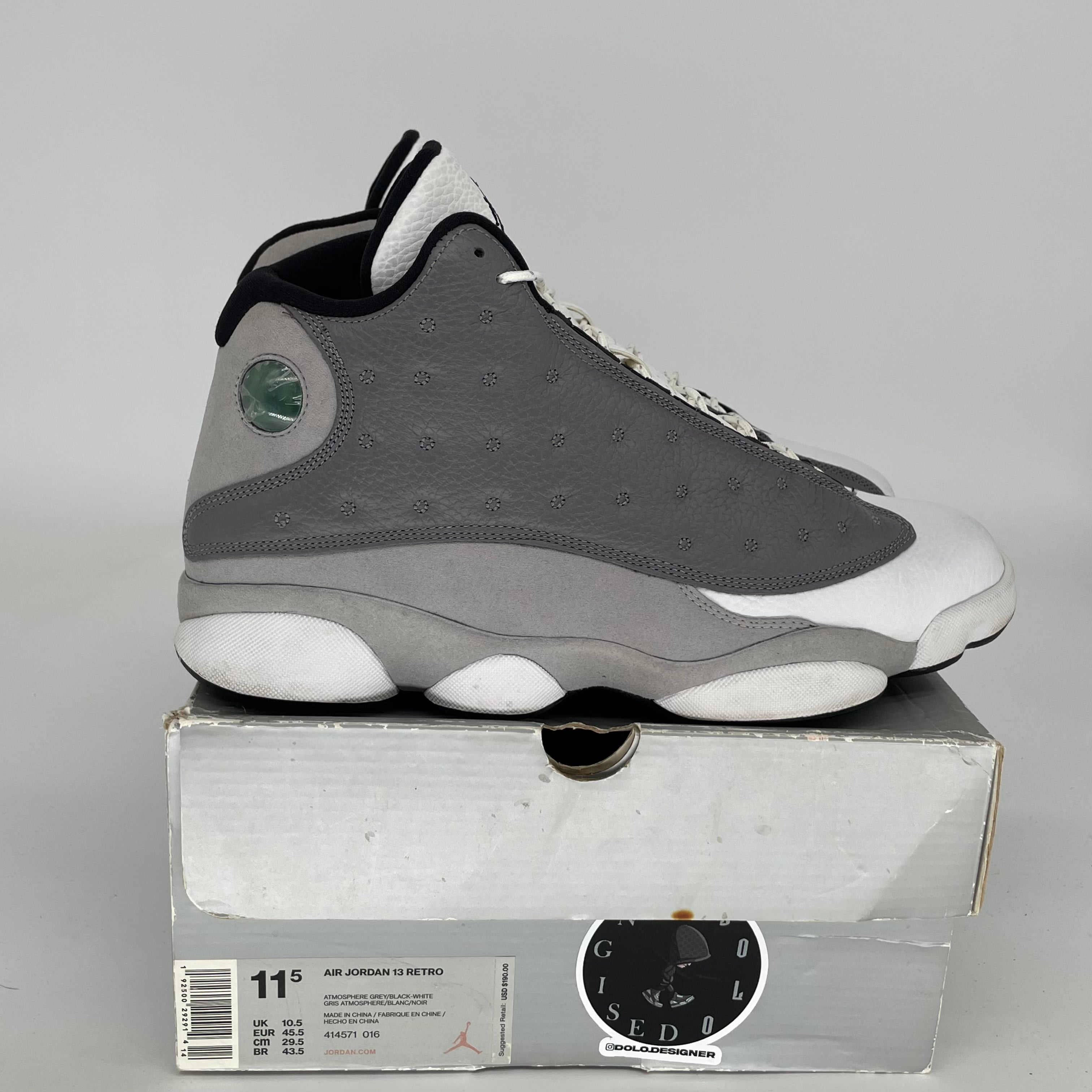 AIR JORDAN 13 ATMOSPHERE GREY SIZE 11.5 414571-016