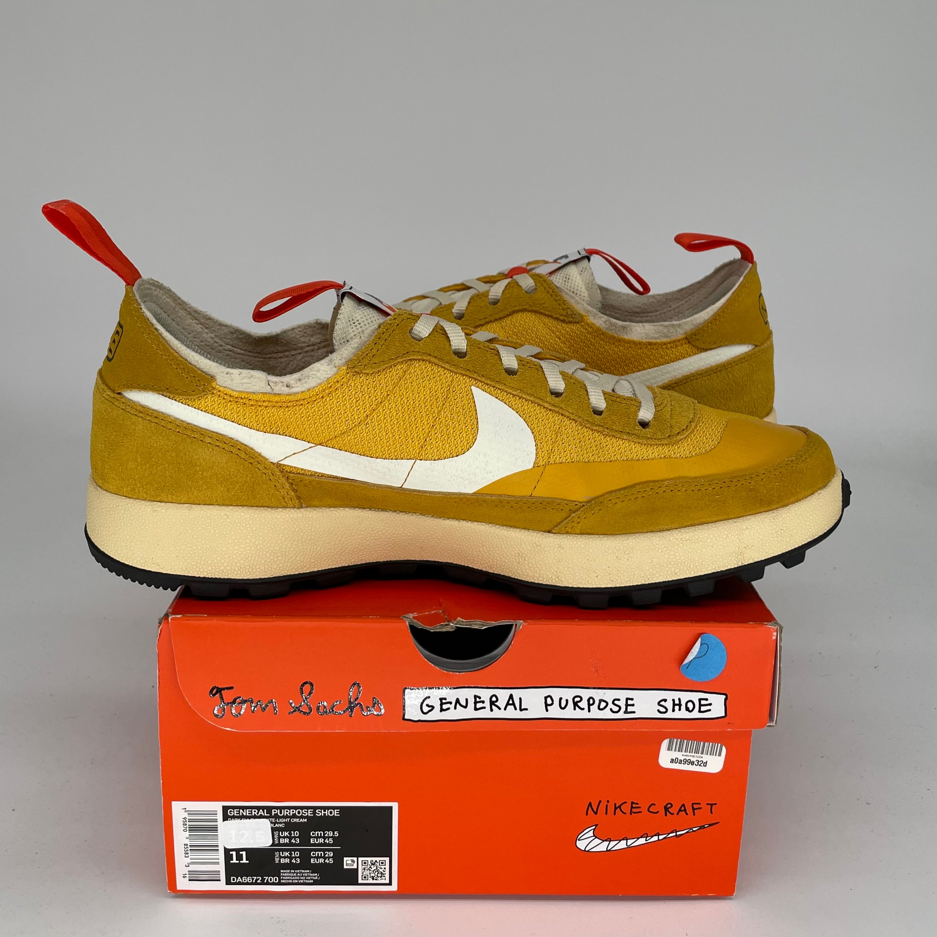 NIKE GENERAL PURPOSE SHOE TOM SACHS DARK SULFUR W SIZE 11/12.5W DA6672-700