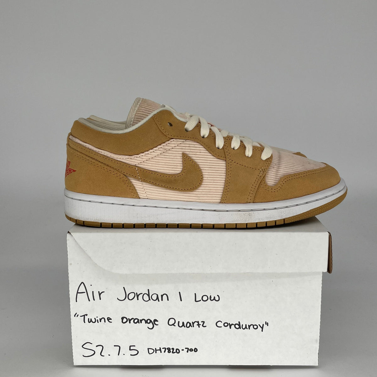 Jordan 1 Low SE Twine Orange Quartz Corduroy (Women's)