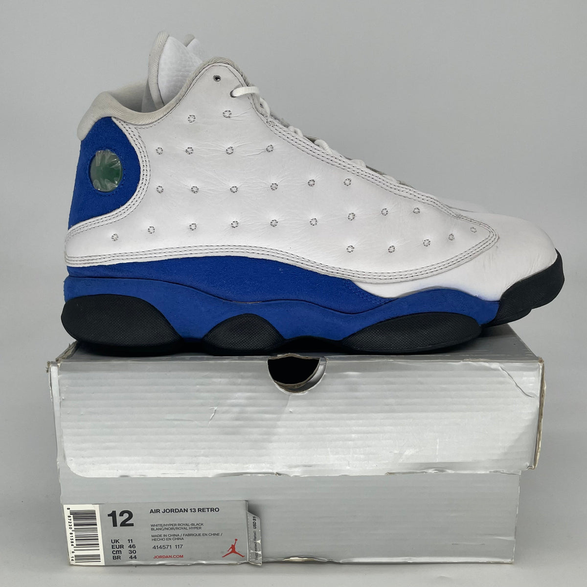 Jordan 13 Retro White Hyper Royal Black