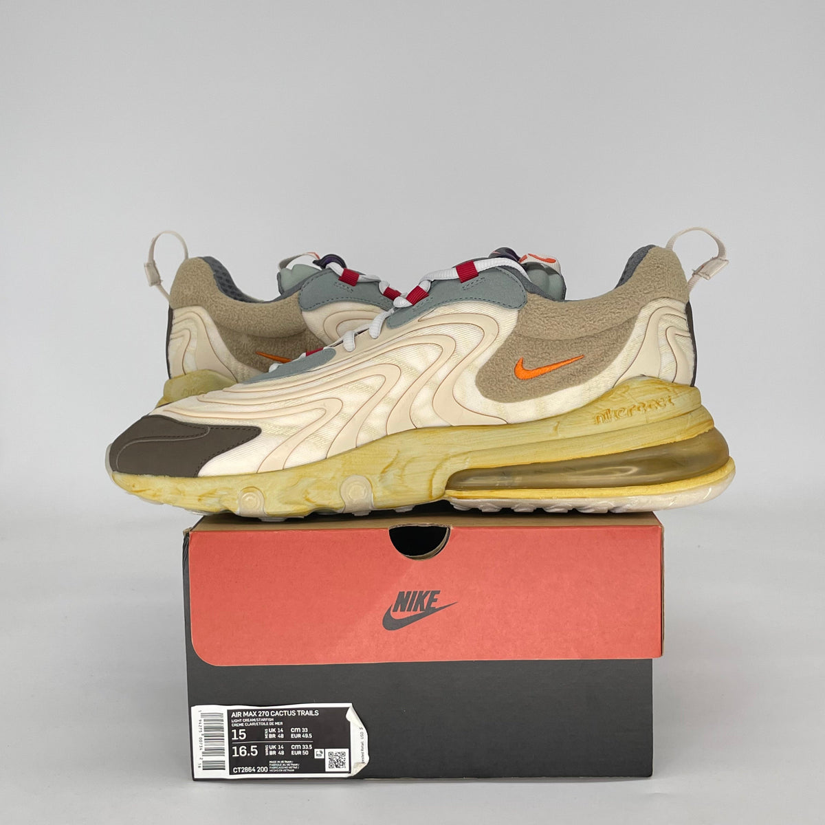 Nike Air Max 270 React ENG Travis Scott Cactus Trails