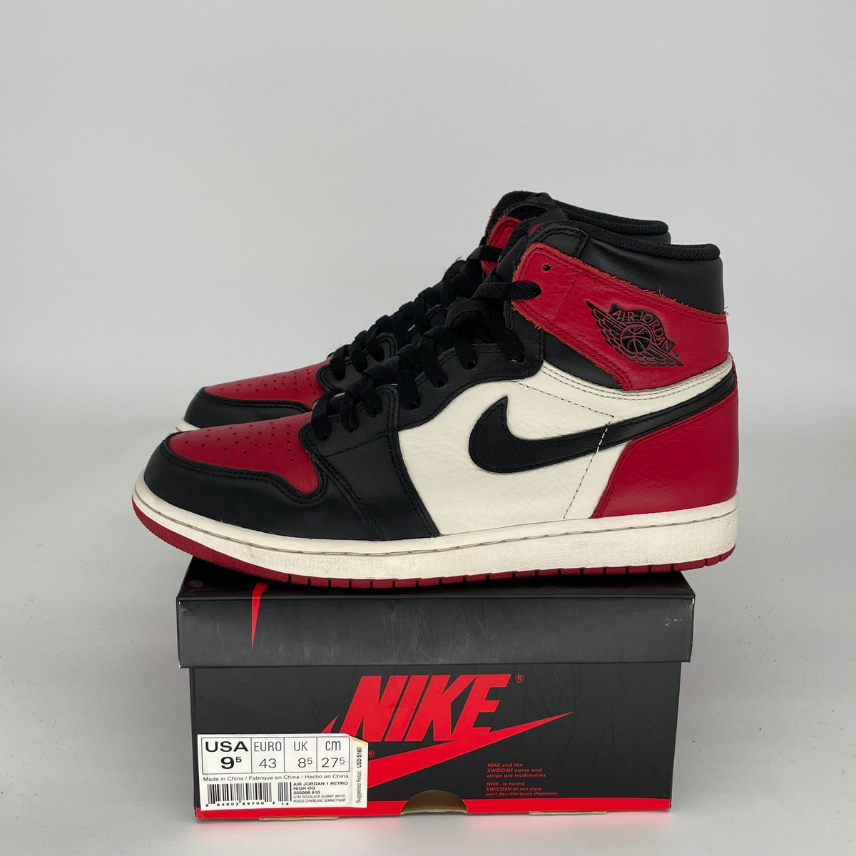 Jordan 1 Retro High Bred Toe