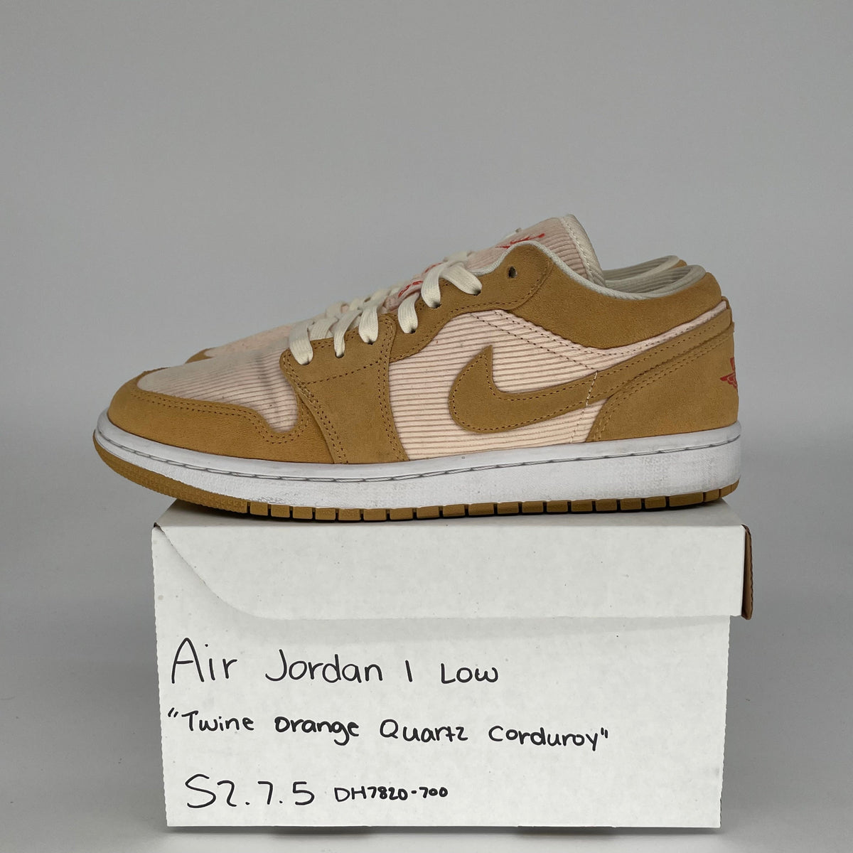 Jordan 1 Low SE Twine Orange Quartz Corduroy (Women's)