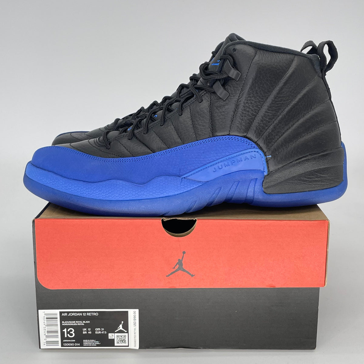 Jordan 12 Retro Black Game Royal