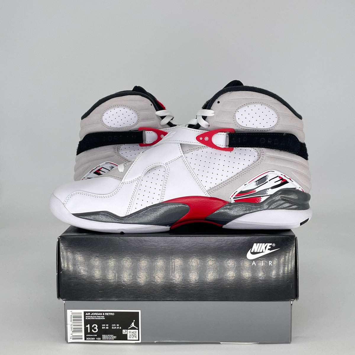Jordan 8 Retro White True Red (2025)