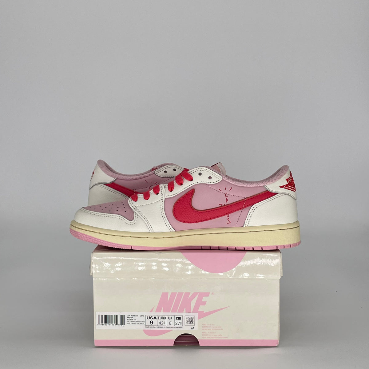 Jordan 1 Retro Low OG SP Travis Scott Sail Tropical Pink