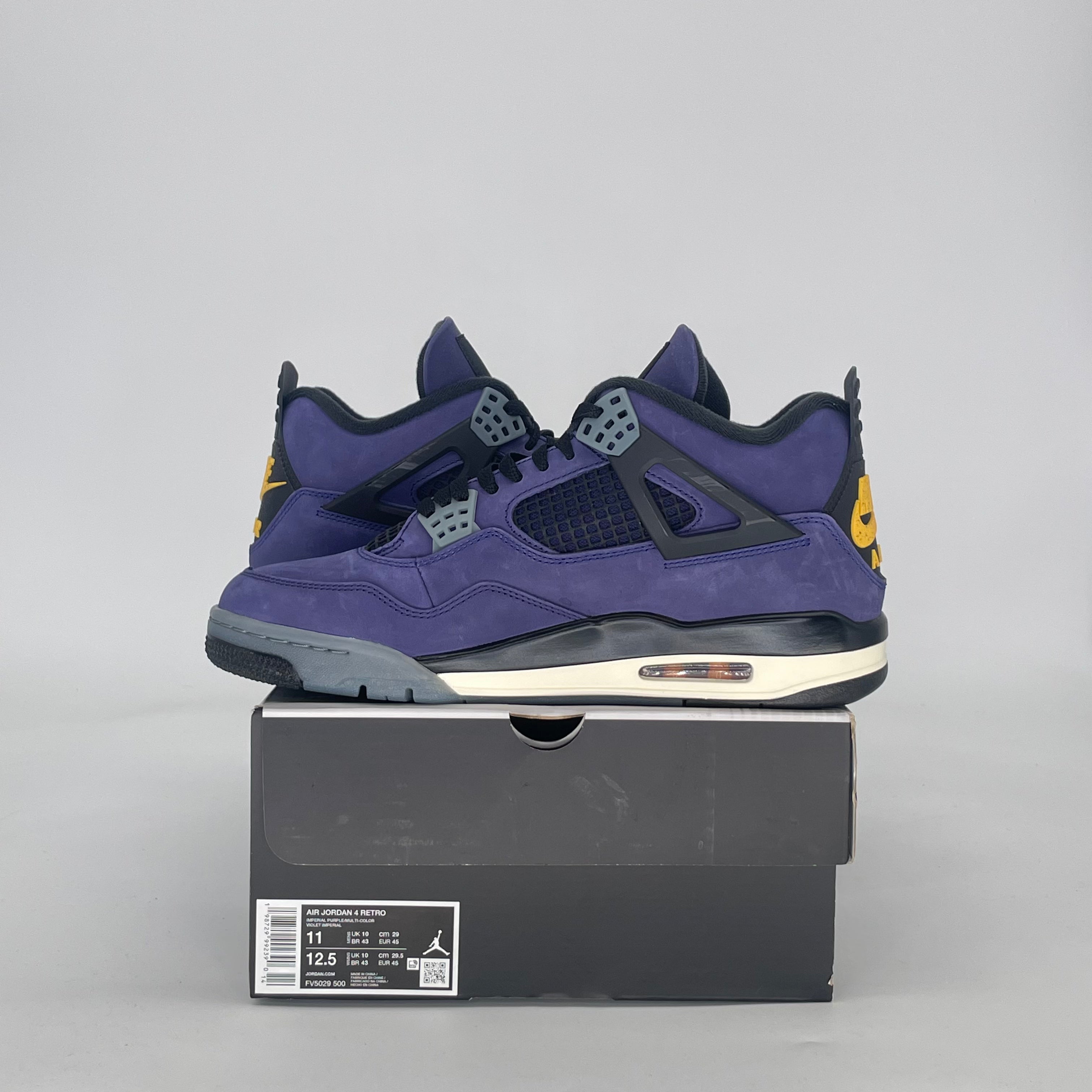 AIR JORDAN 4 LAKERS FV5029-500 SIZE 11/12.5W