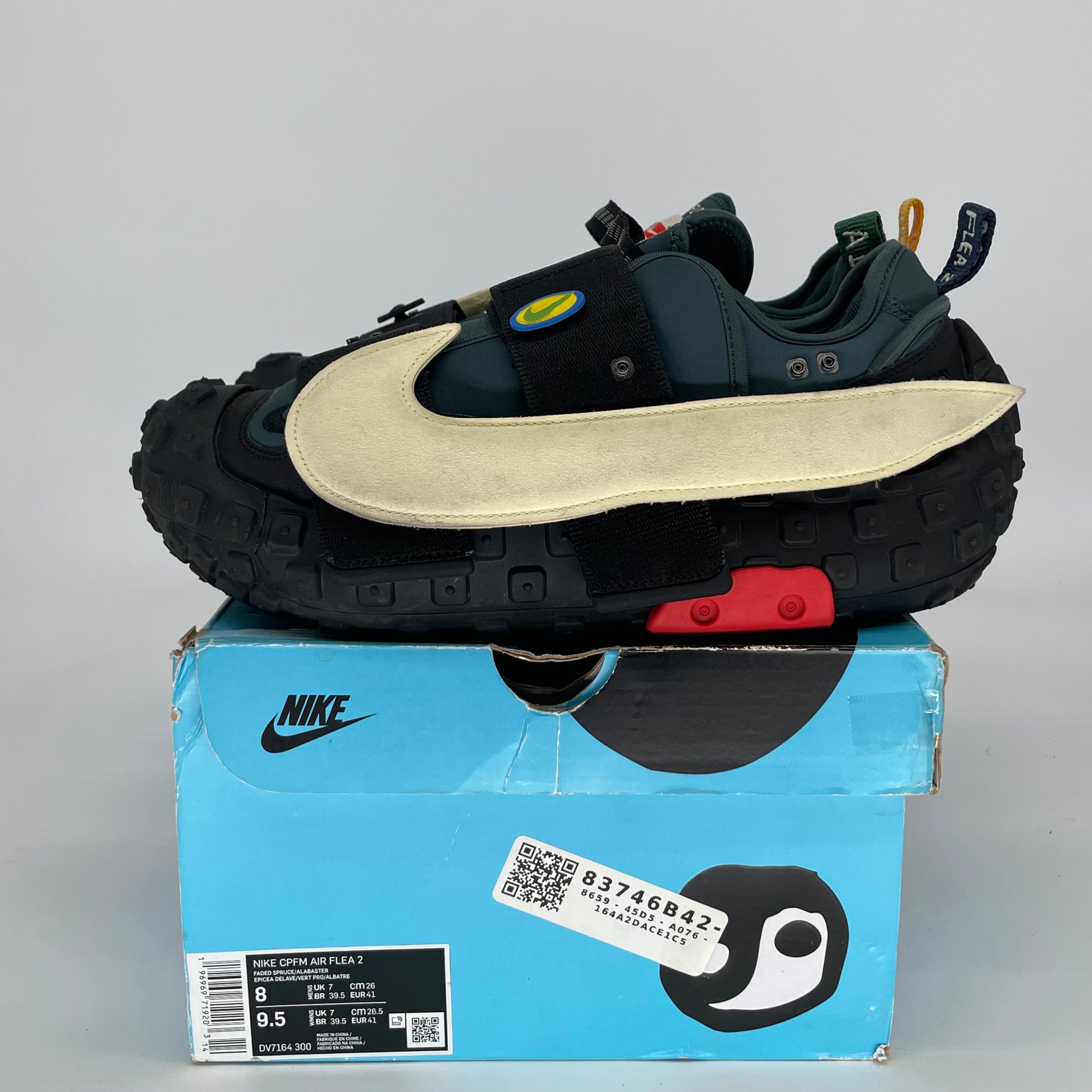 NIKE CPFM AIR FLEA 2 FADED SPRUCE DV7164-300 SIZE 8/9.5W