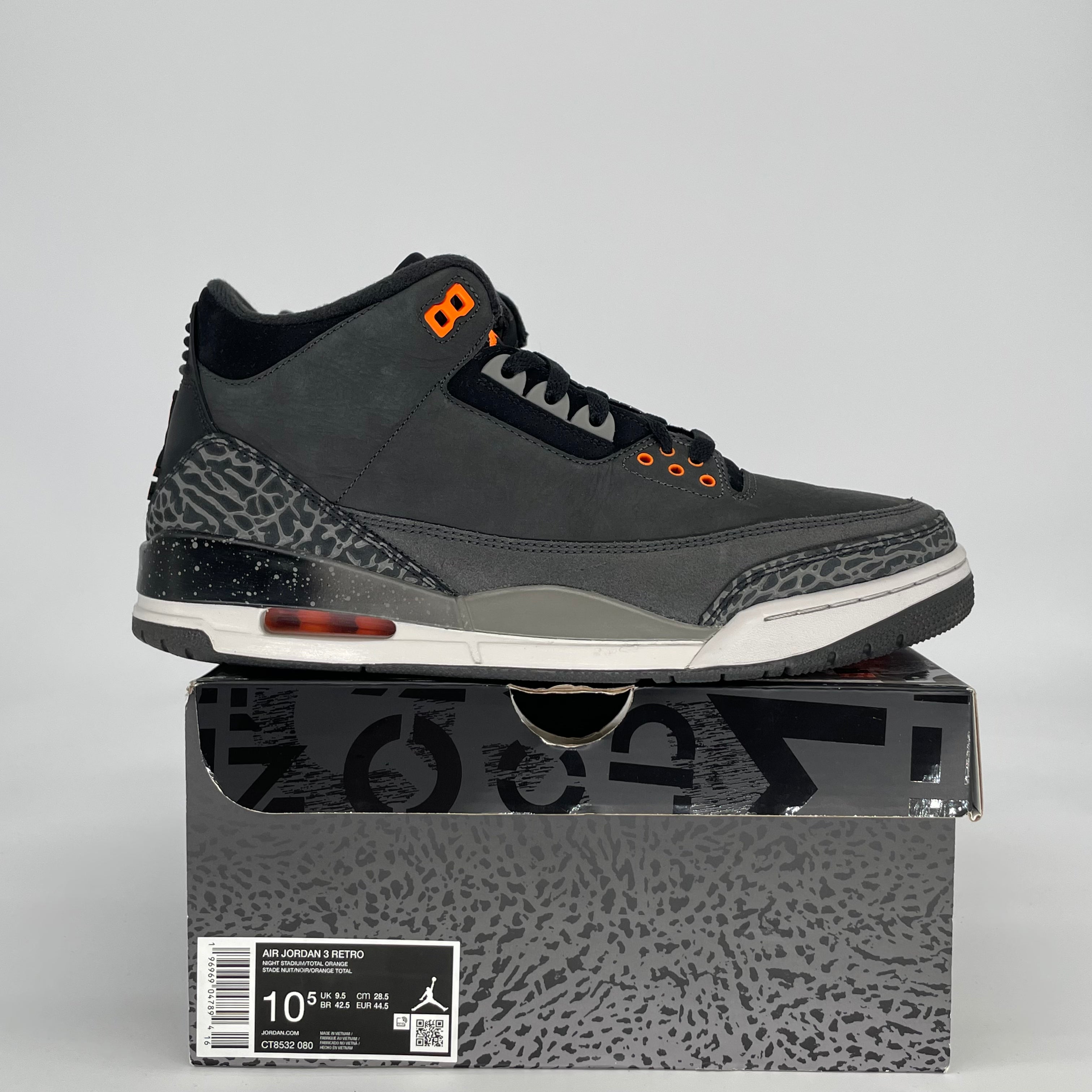 AIR JORDAN 3 FEAR CT8532-080 SIZE 10.5/12W